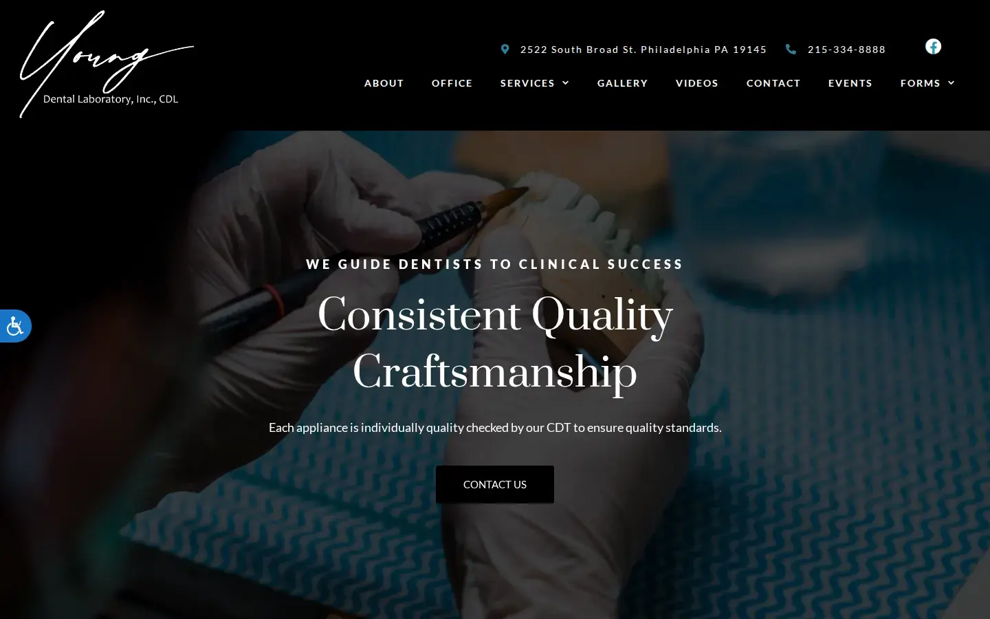 Homepage preview of Young Dental Laboratory, Inc., CDL