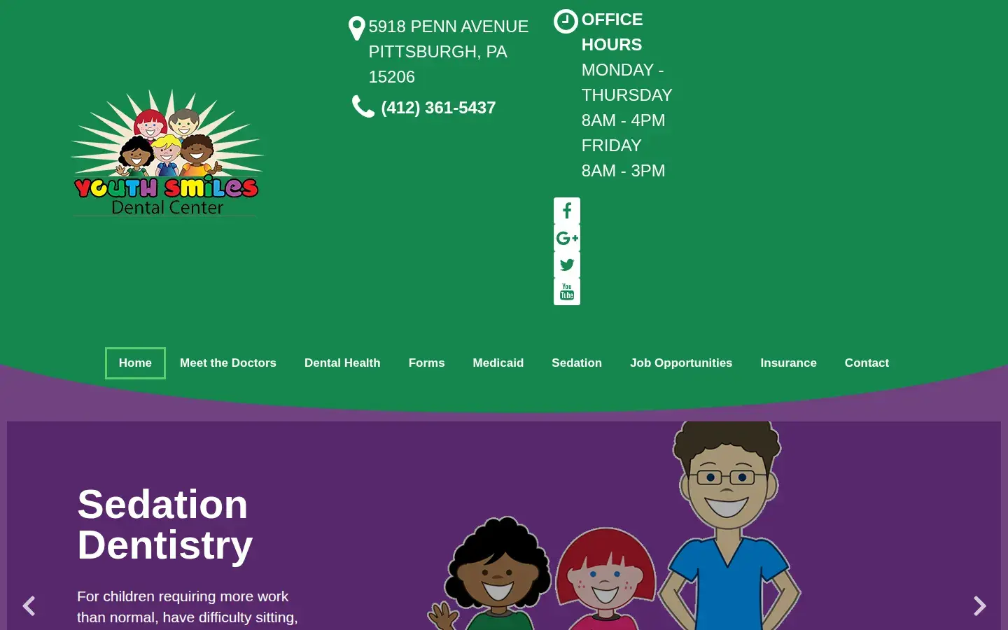 Homepage preview of Youth Smiles Dental Center
