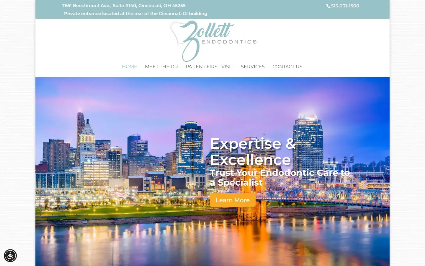 Homepage preview of Zollett Endodontics