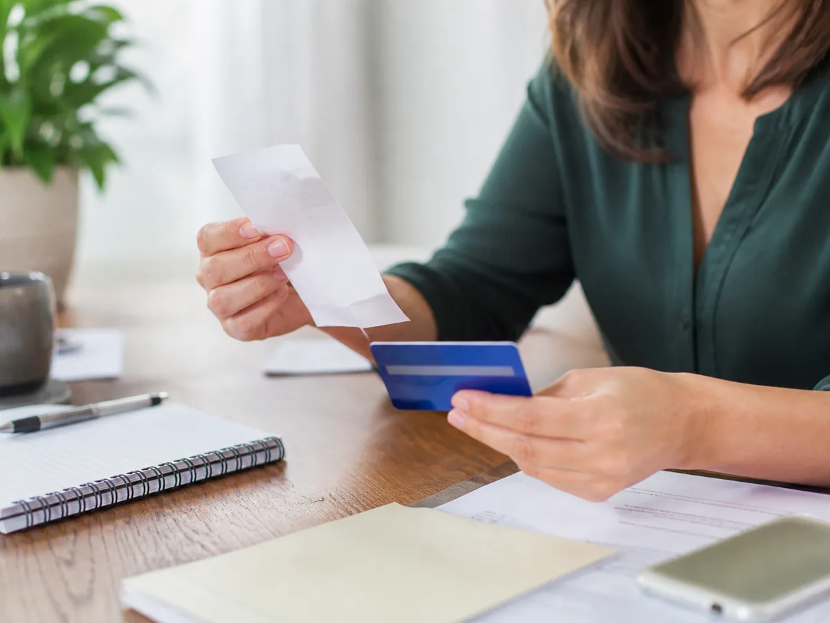 Patient using an HSA debit card to pay a dental office balance after insurance