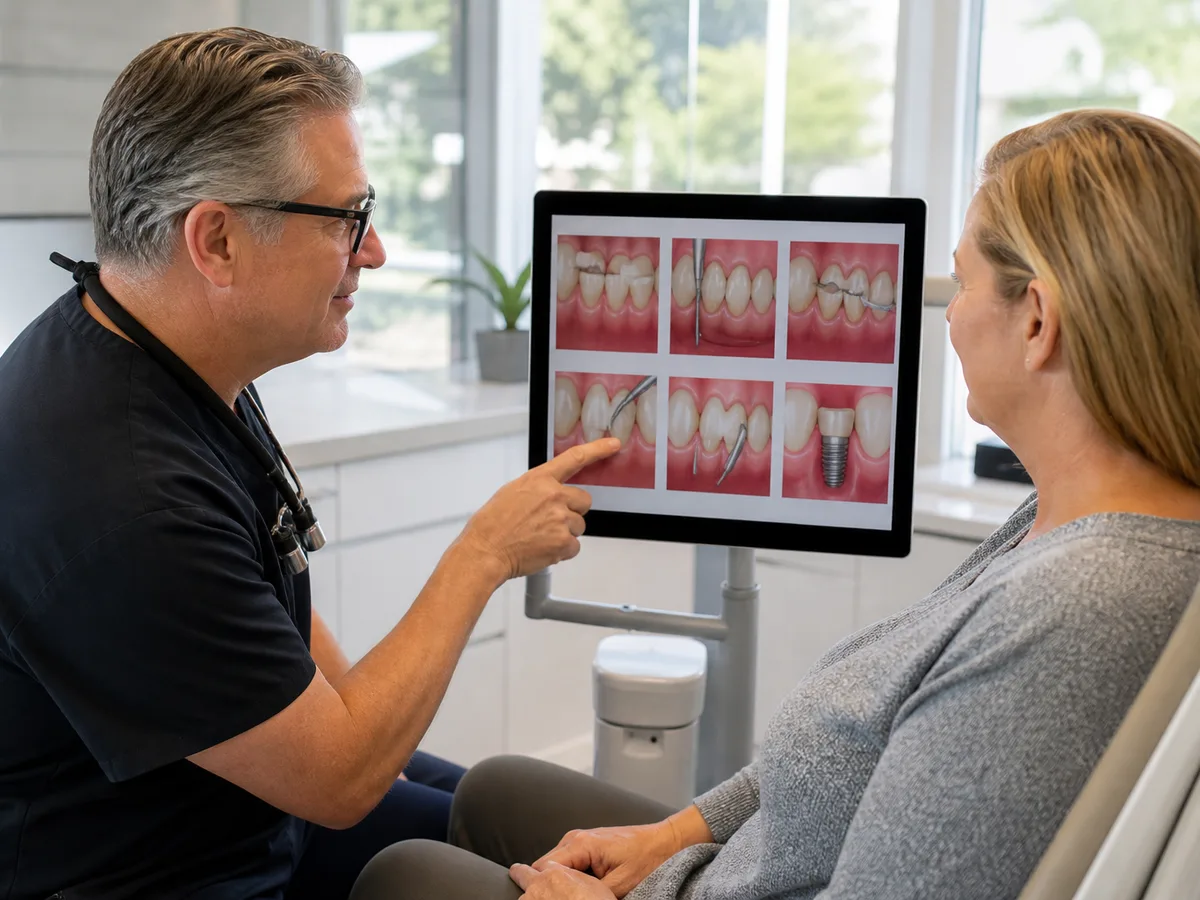 Periodontal chart and X-rays used to design gum disease treatment