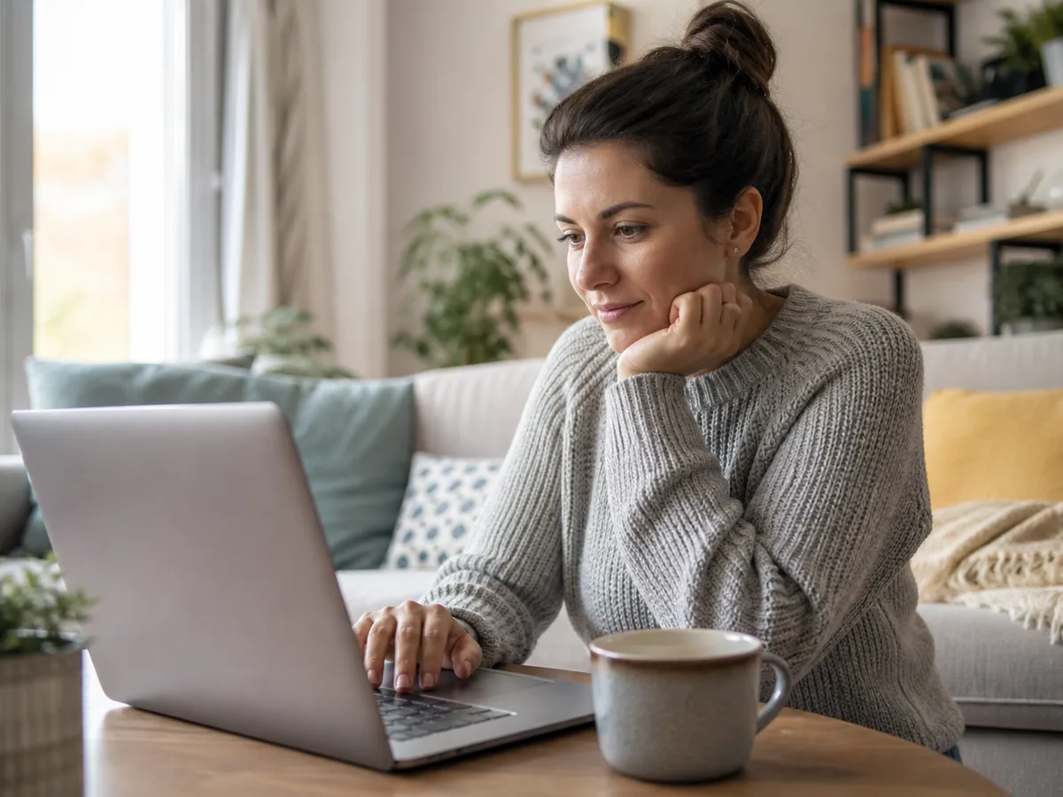 Person comparing dental office notes about anxiety-friendly policies before booking