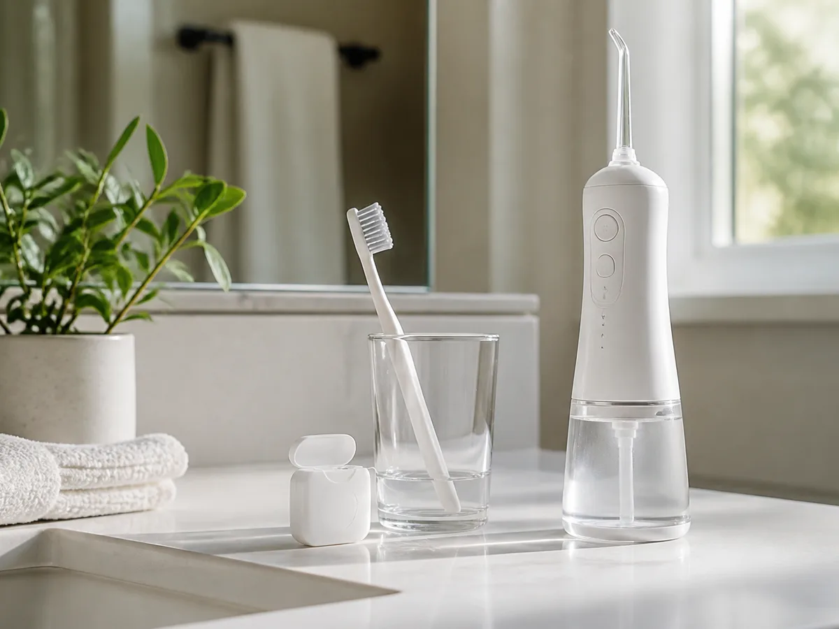 Interdental brush and floss selected for different spaces between teeth