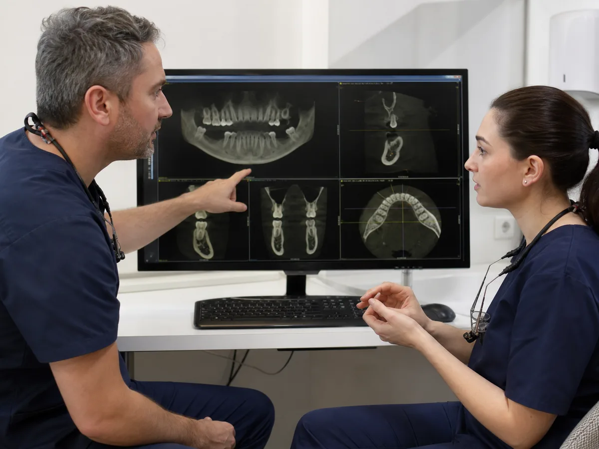 3D dental scan used to evaluate bone for implant after periodontal disease