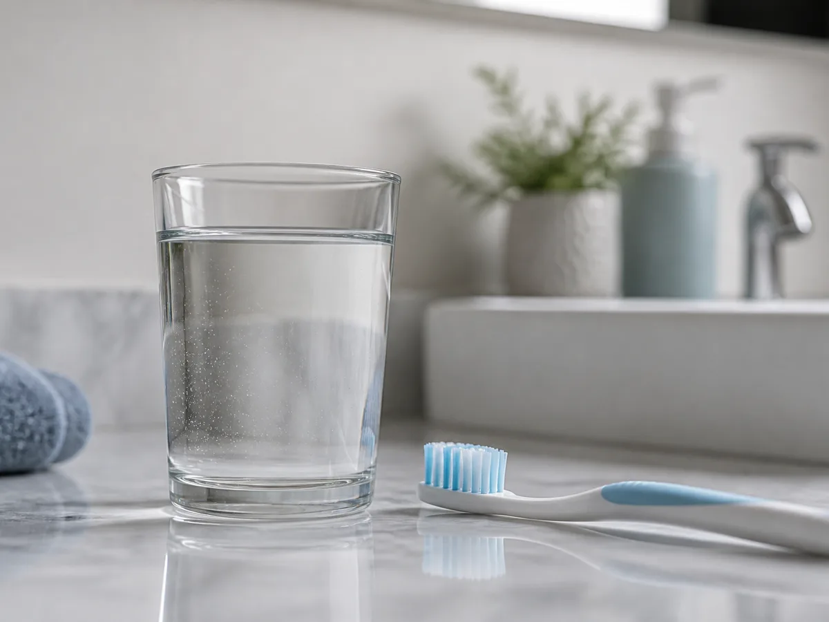 Dentist explaining enamel erosion risk from brushing after acid exposure