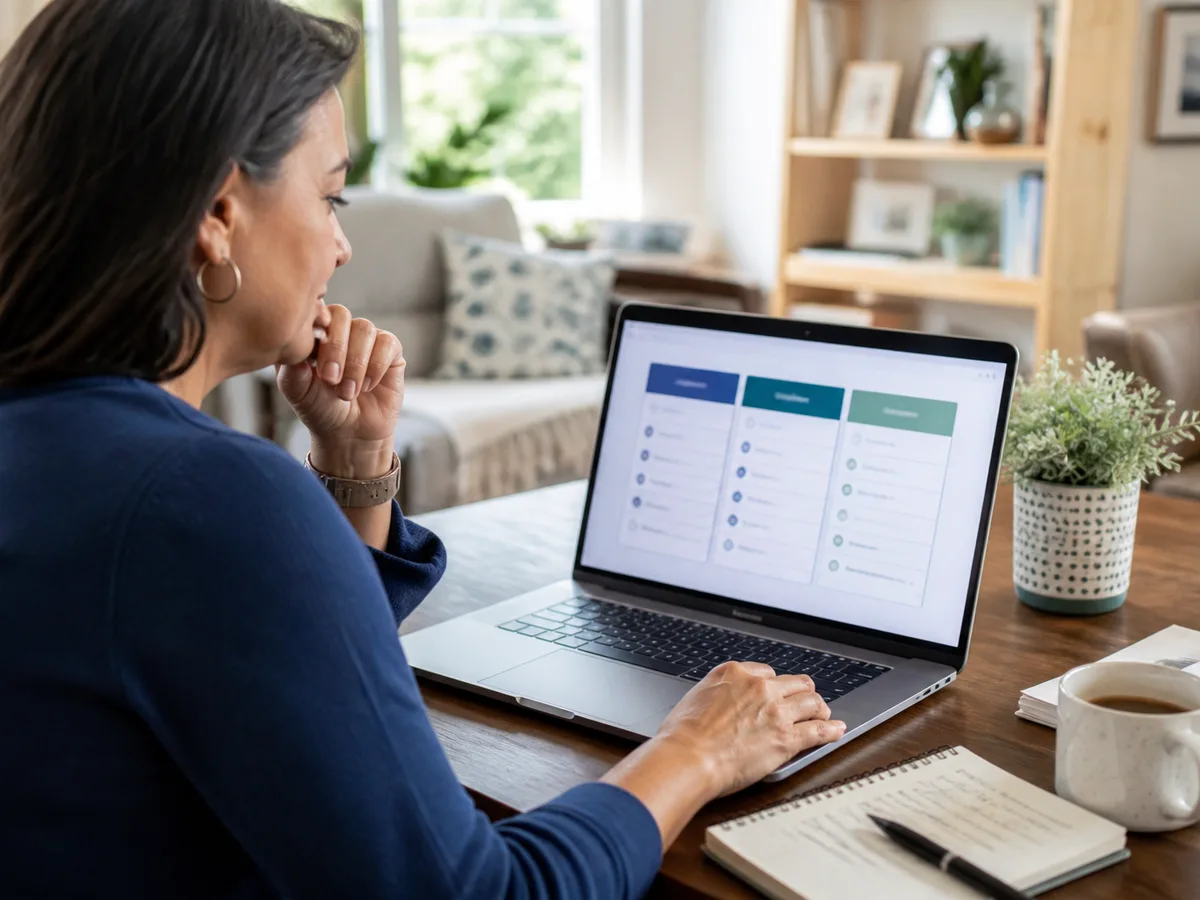 Family reviewing open enrollment dental plan options at a kitchen table