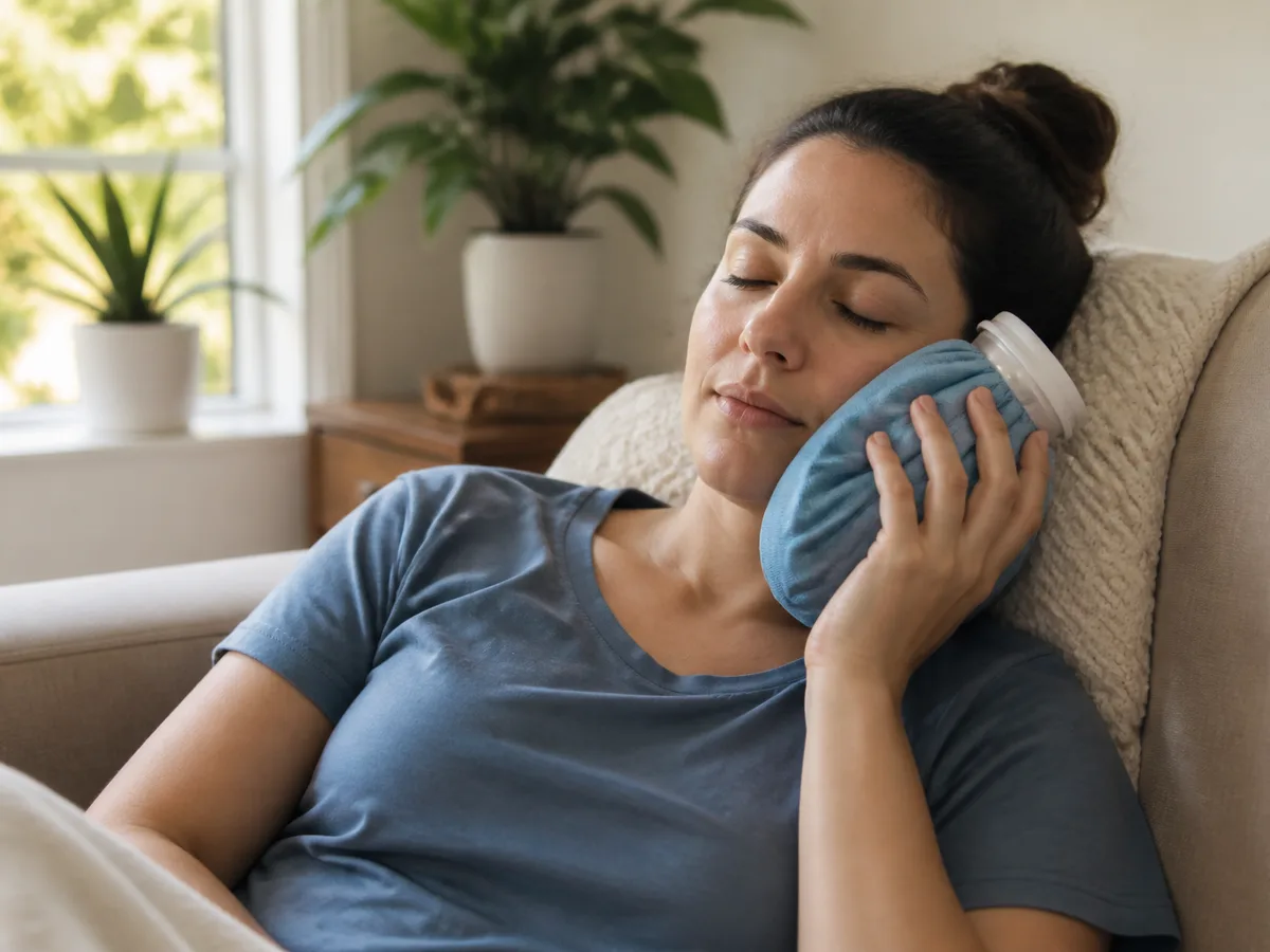 Soft foods and water prepared for the first days after tooth removal