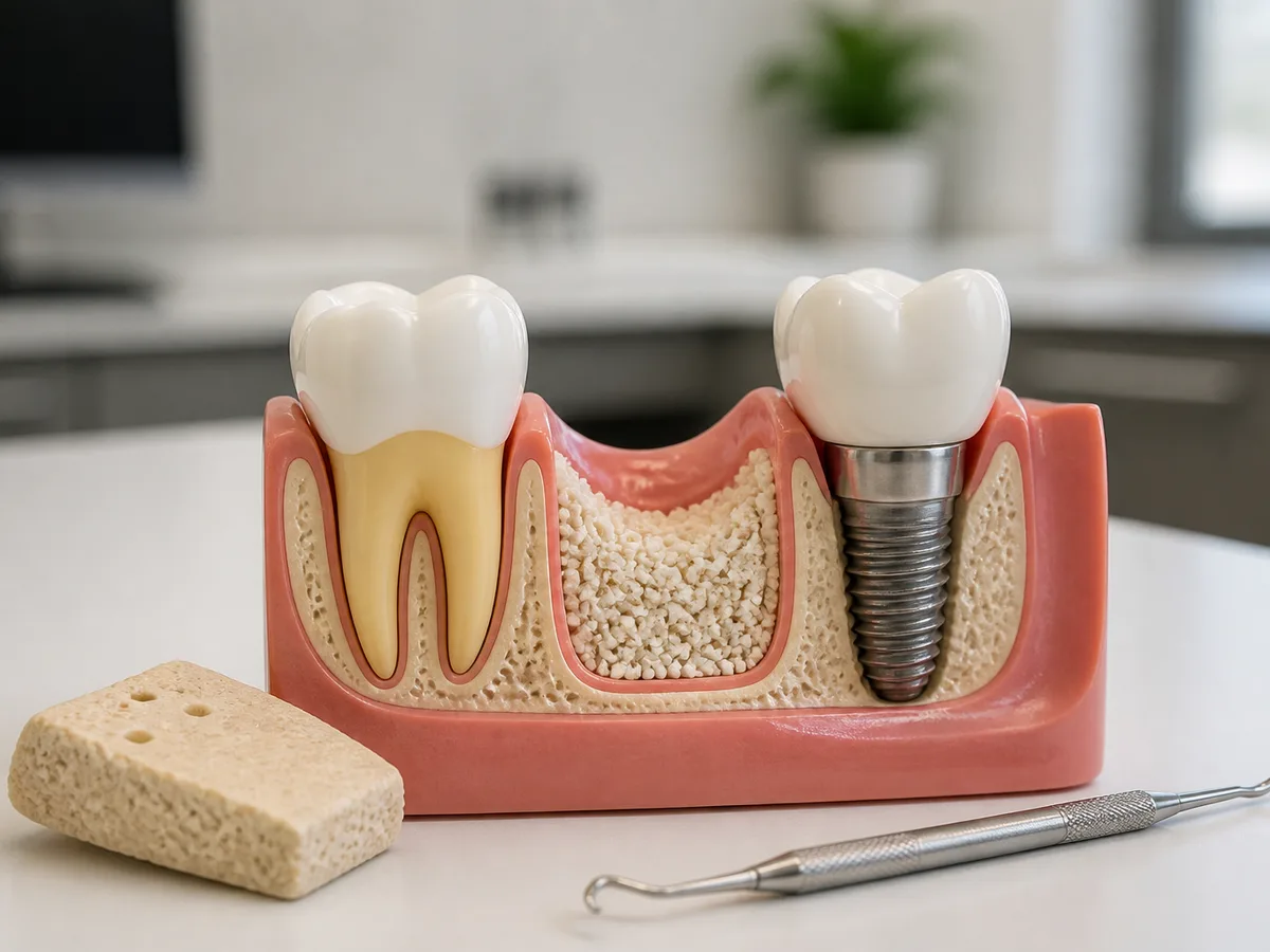 Treatment estimate paperwork outlining dental bone graft, membrane, and anesthesia fees