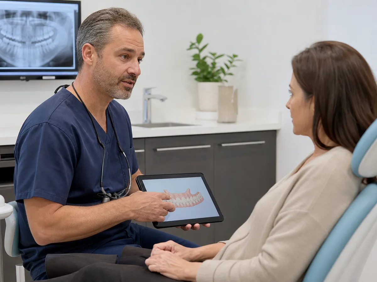 Patient reviewing a dental preauthorization response letter before scheduling treatment