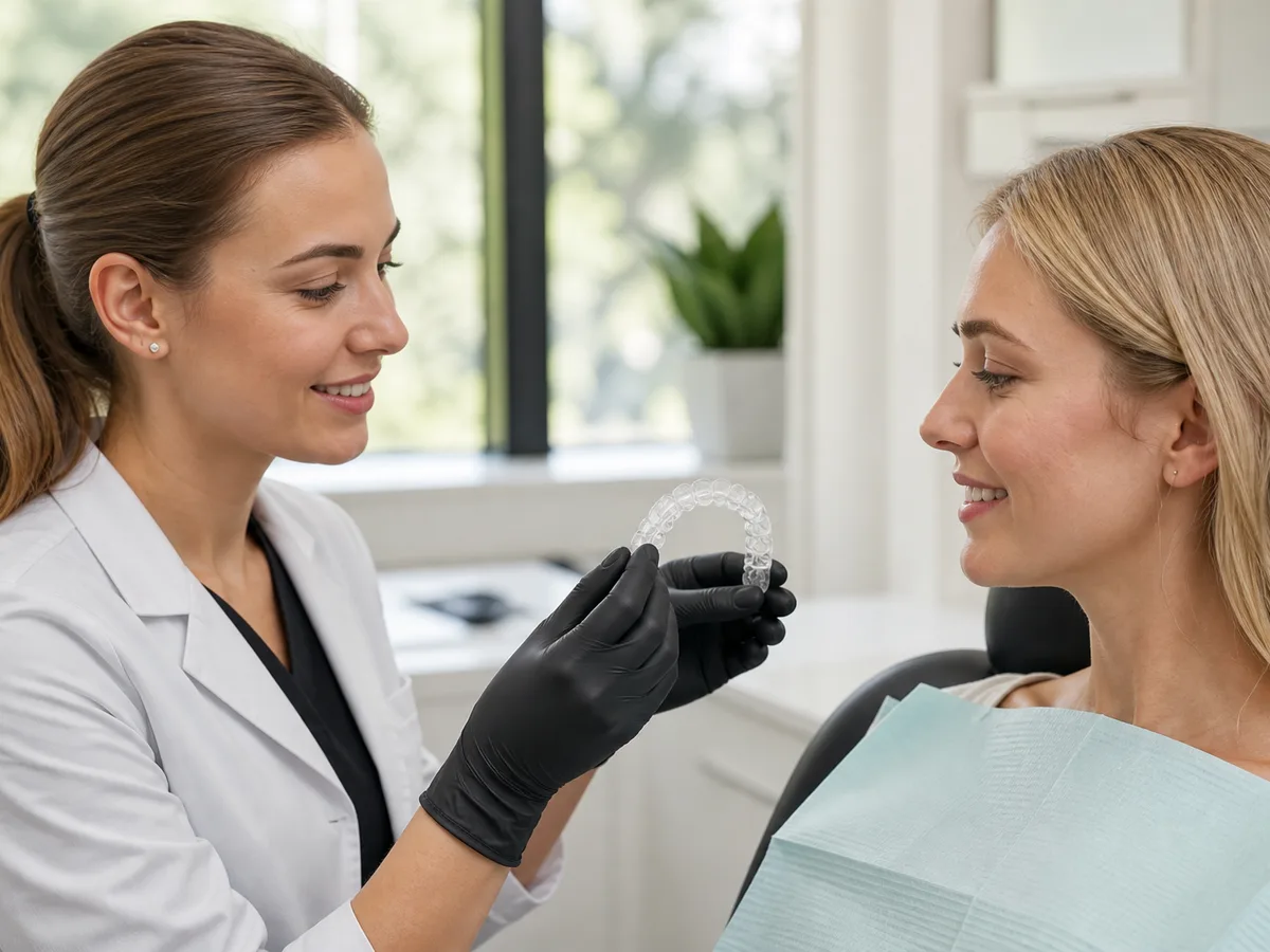 Fluoride toothpaste, whitening tray, and enamel-safe care instructions