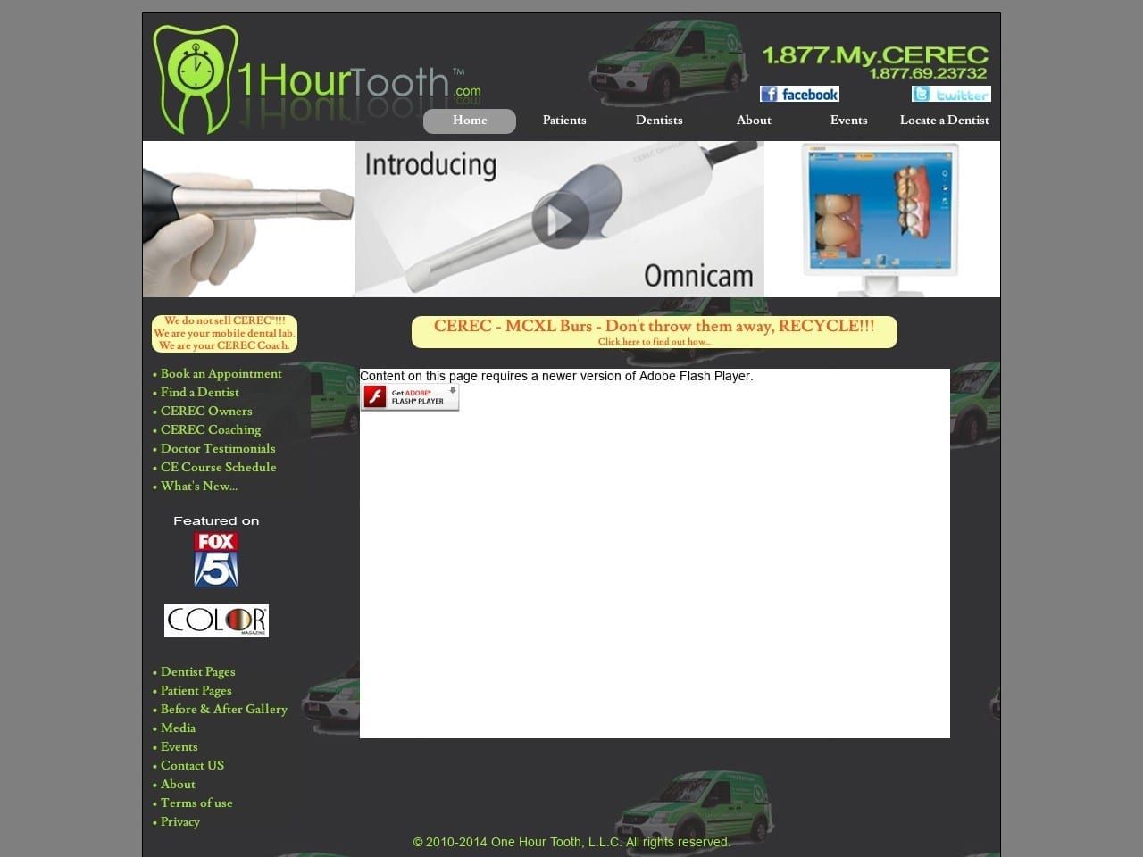 1HourTooth LLC Website Screenshot from 1hourtooth.com