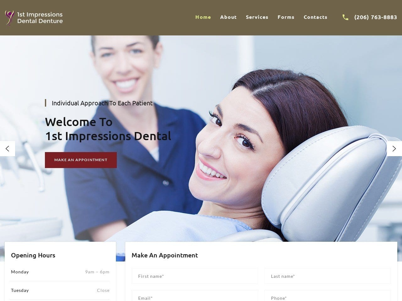 First Impressions Dental Website Screenshot from 1stimpressionsdental.com