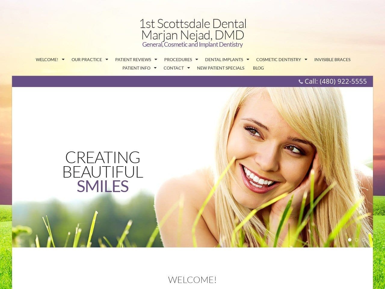 1st Scottsdale Dental Website Screenshot from 1stscottsdaledental.com