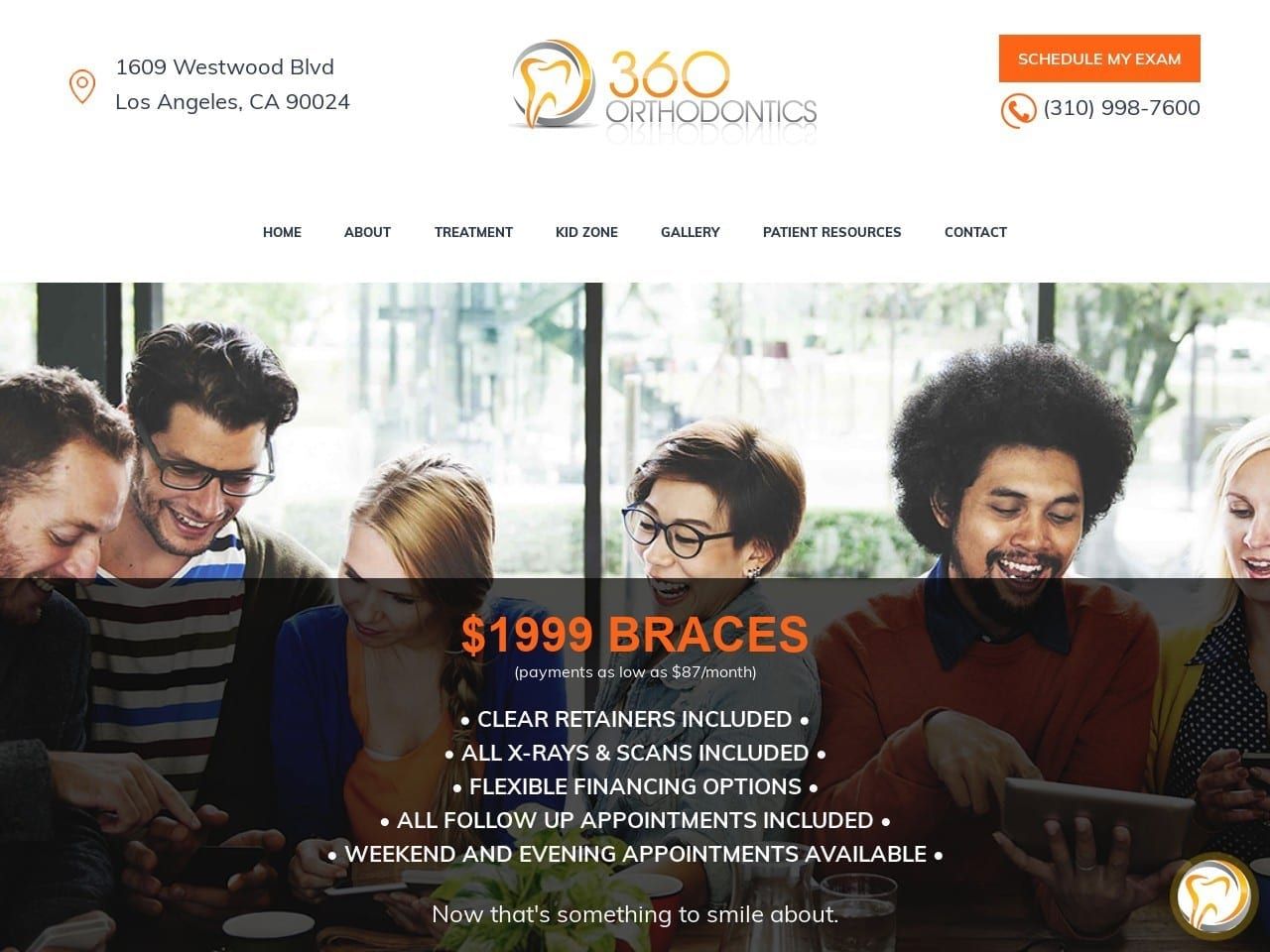 360 Orthodontics Website Screenshot from 360orthodontics.com