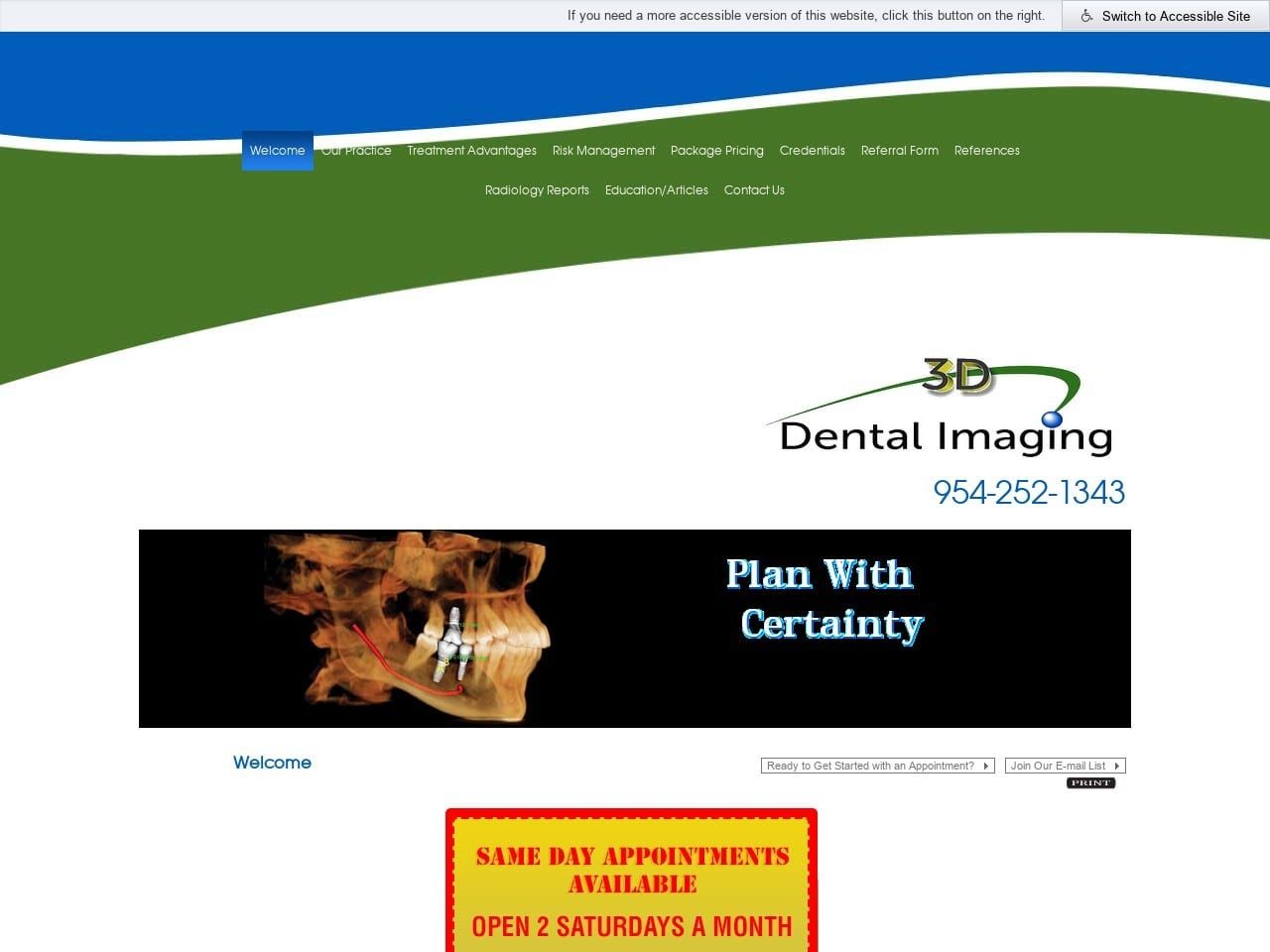 3d Dental Imaging Website Screenshot from 3ddentalimaging.net