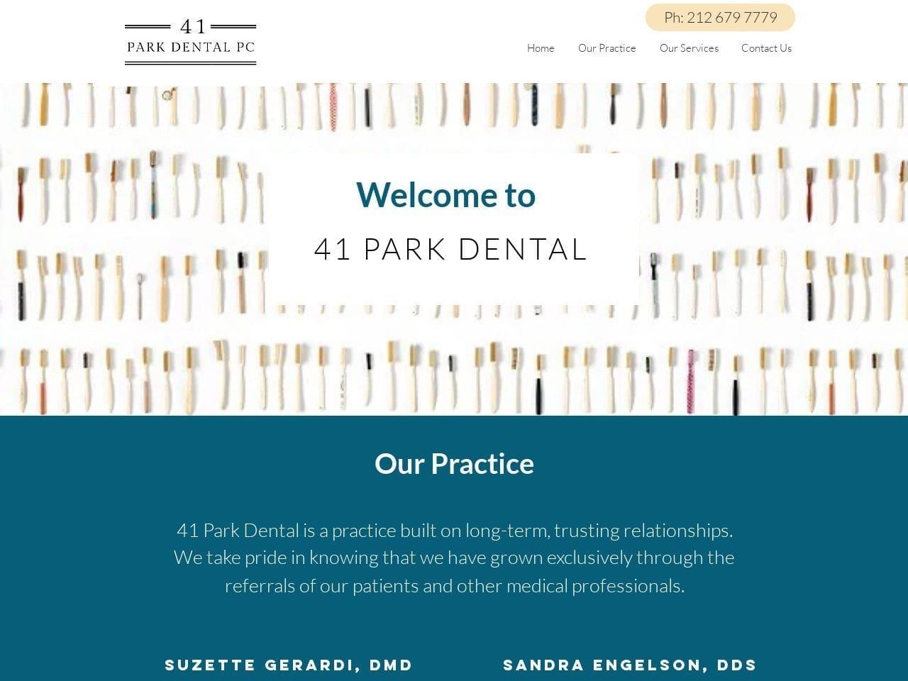 41 Park Dental Engelson Sandra DDS Website Screenshot from 41parkdental.com