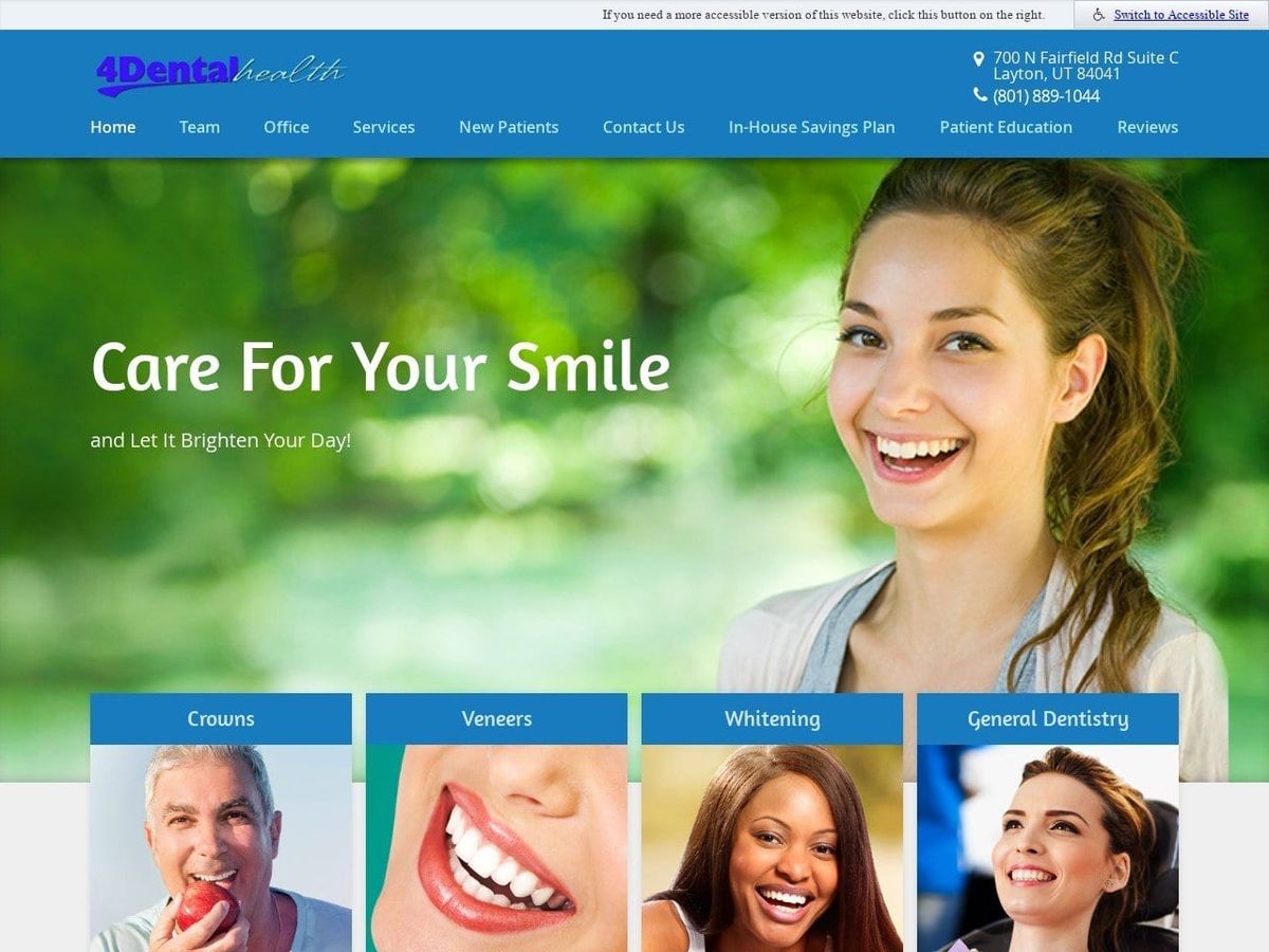 4 Dental Health Website Screenshot from 4dentalhealth.com