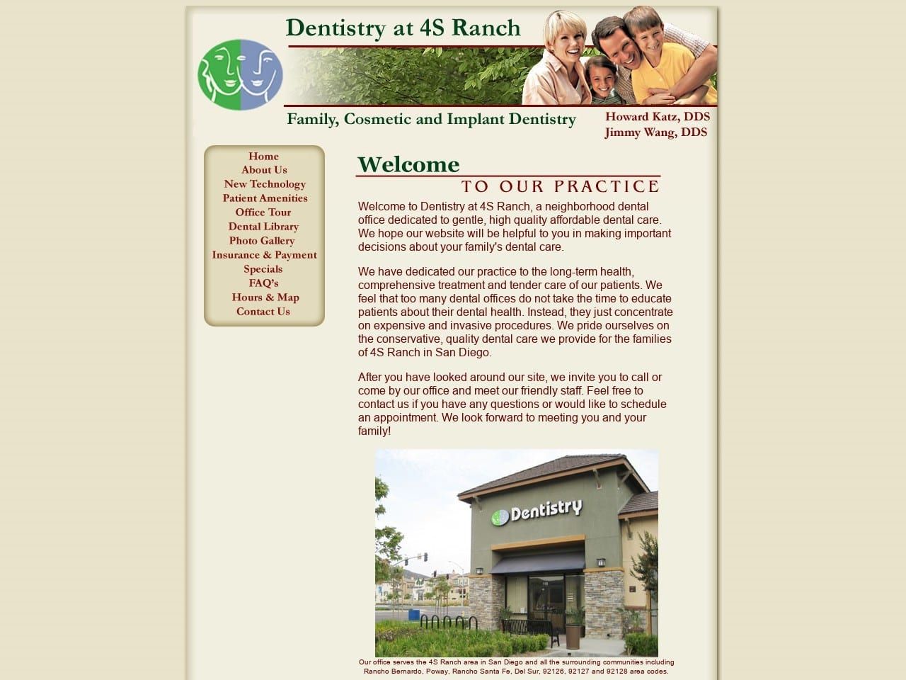 Dentist Website Screenshot from 4sdentist.com