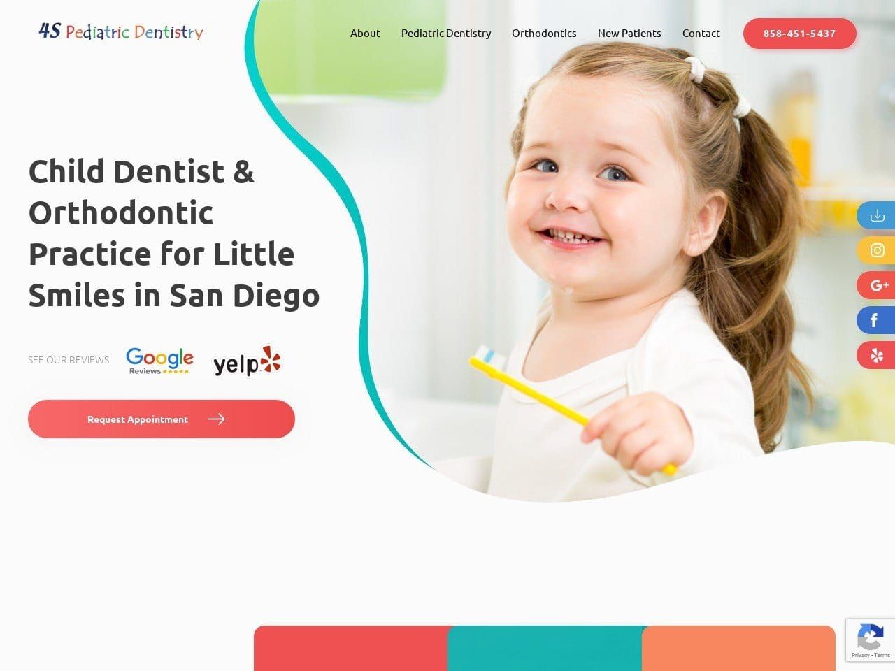 4S Pediatric Dentist Website Screenshot from 4spediatricdentistry.com