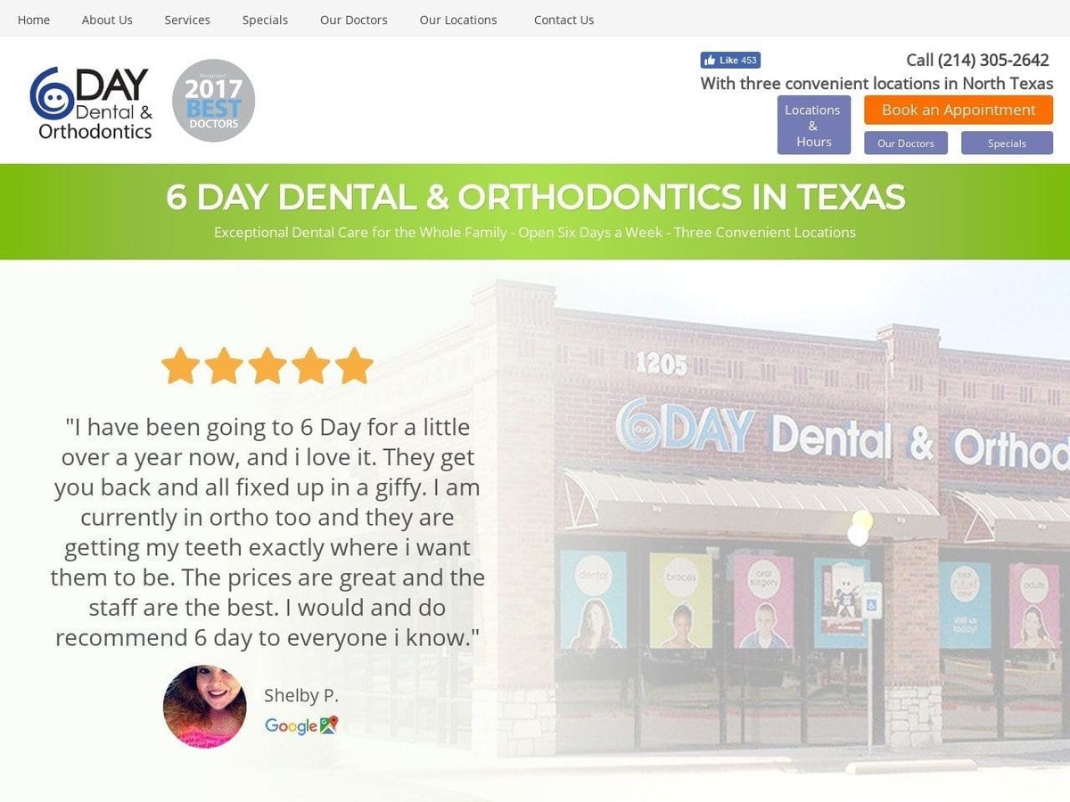 Jennifer E. Deaton RDH Website Screenshot from 6daydental.com