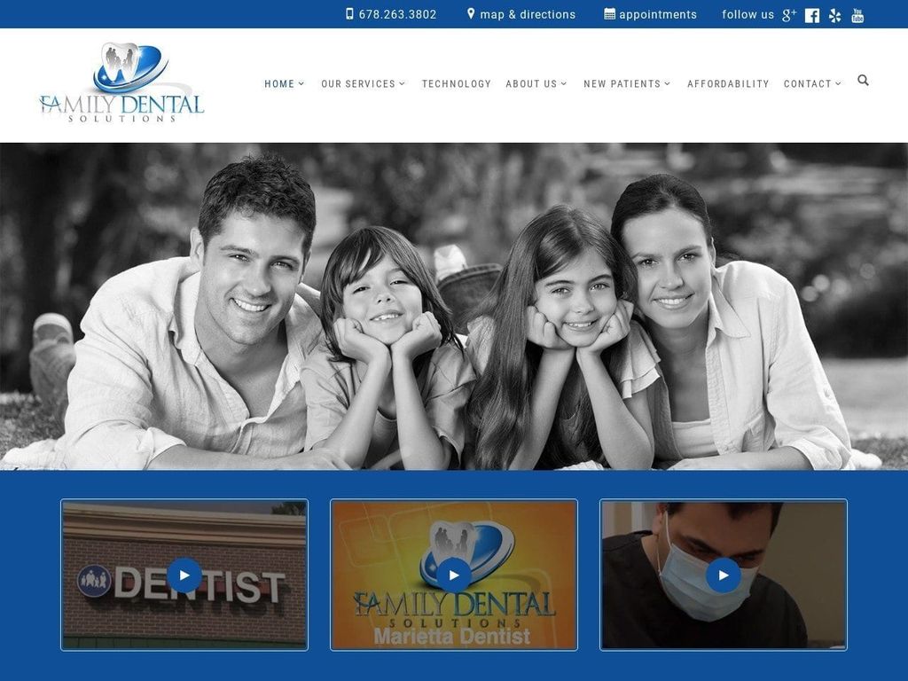 Marietta Family Dental Solutions Dr. Ranch Website Screenshot from 770dentist.com