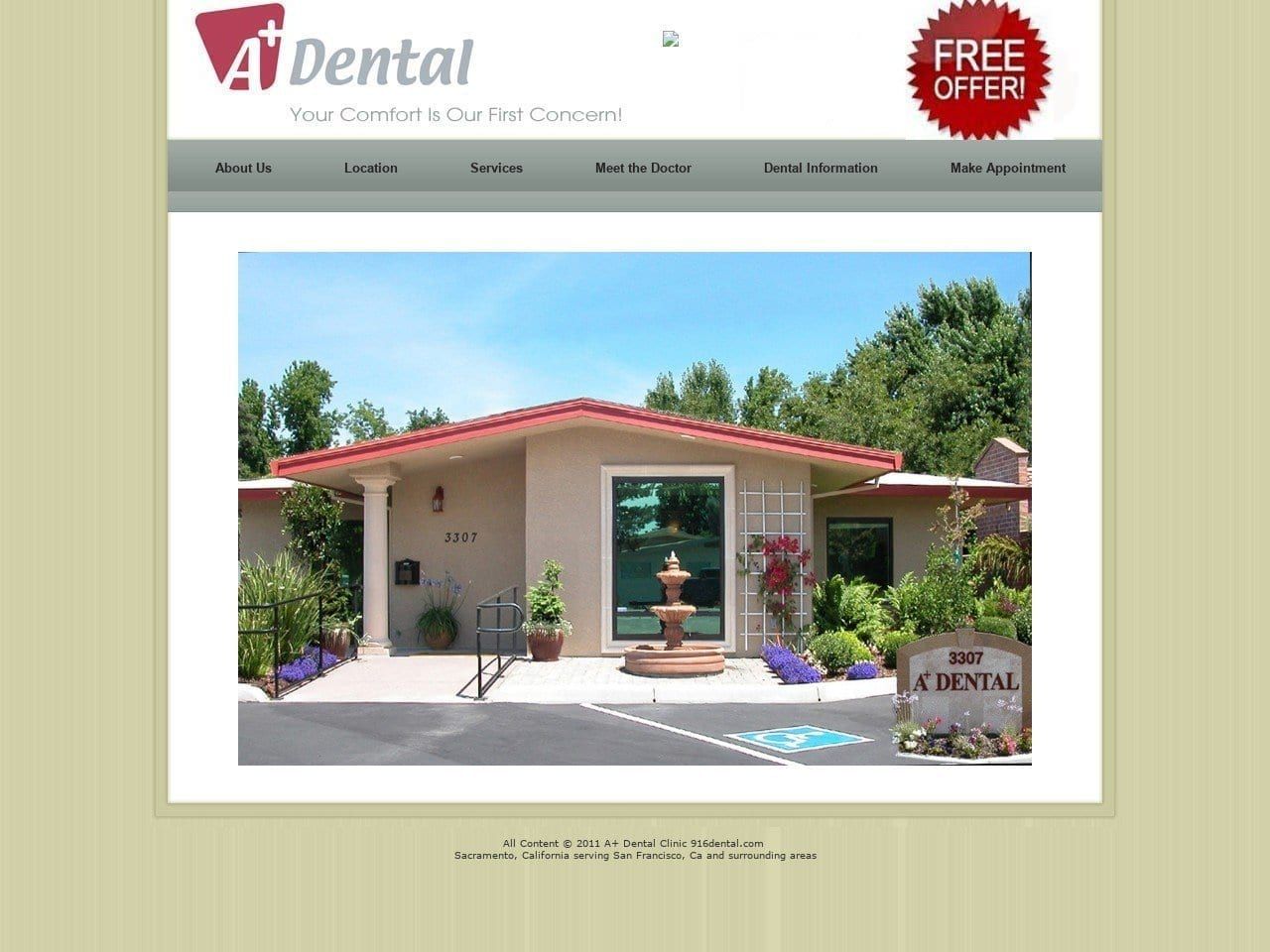 Best Sacramento Dentist Website Screenshot from 916dental.com