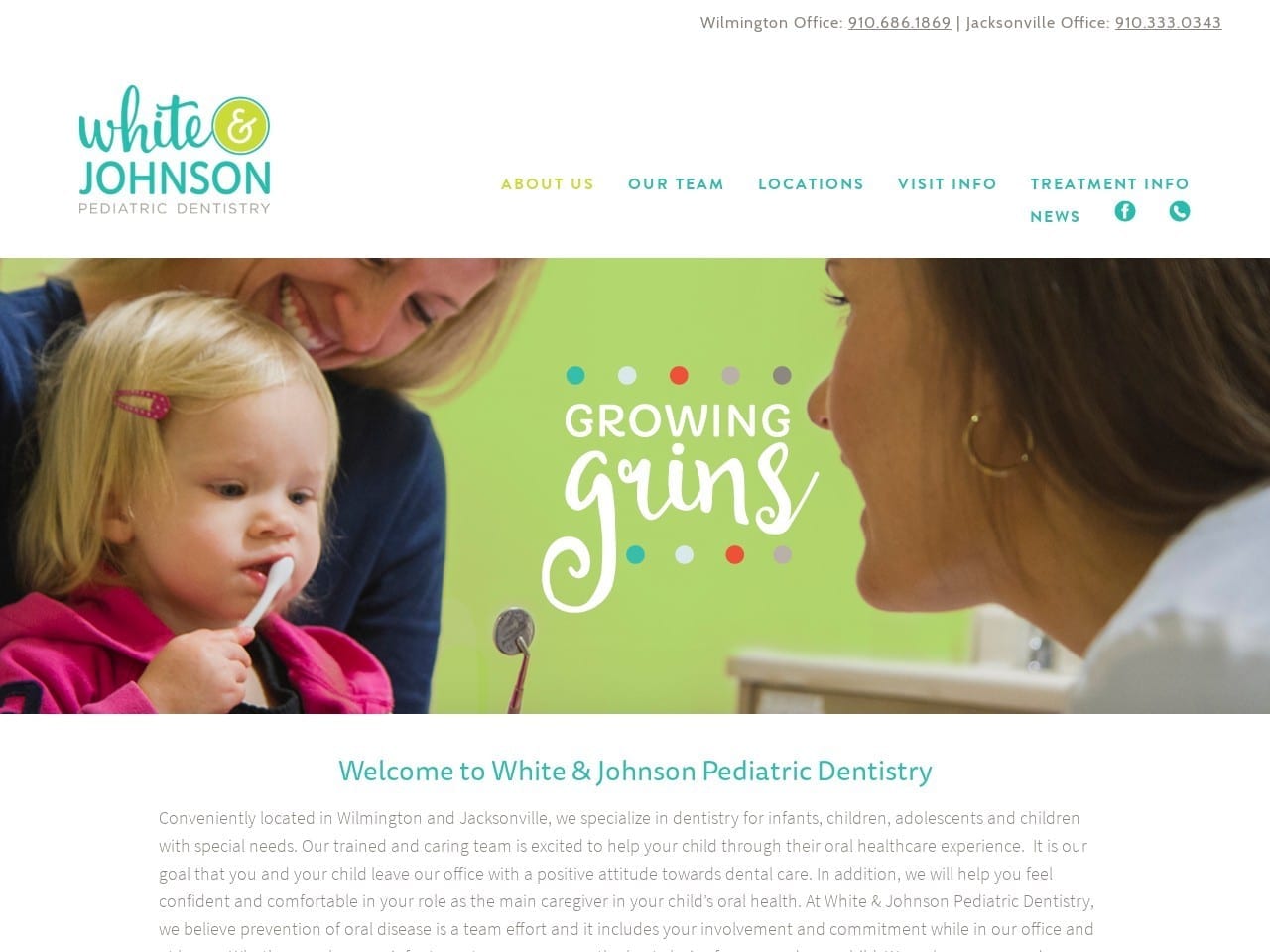 Andrew Johnson Pediatric Dentistry Website Screenshot from AndrewJohnsonDDS.com