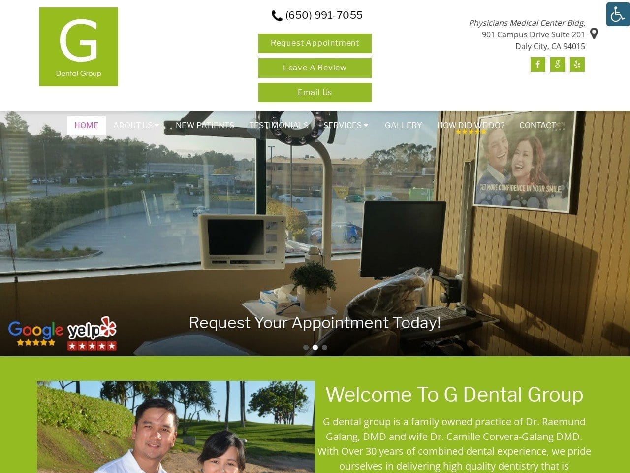 G Dental  Group Website Screenshot from GDENTALGROUP.COM