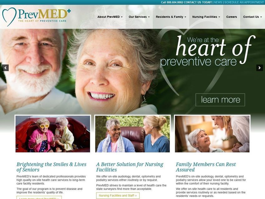 PrevMED Website Screenshot from PrevMED.org