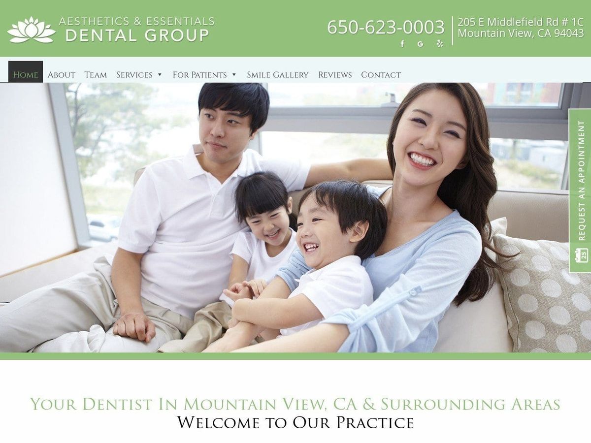 Aesthetics Dentist Website Screenshot from a-edental.com