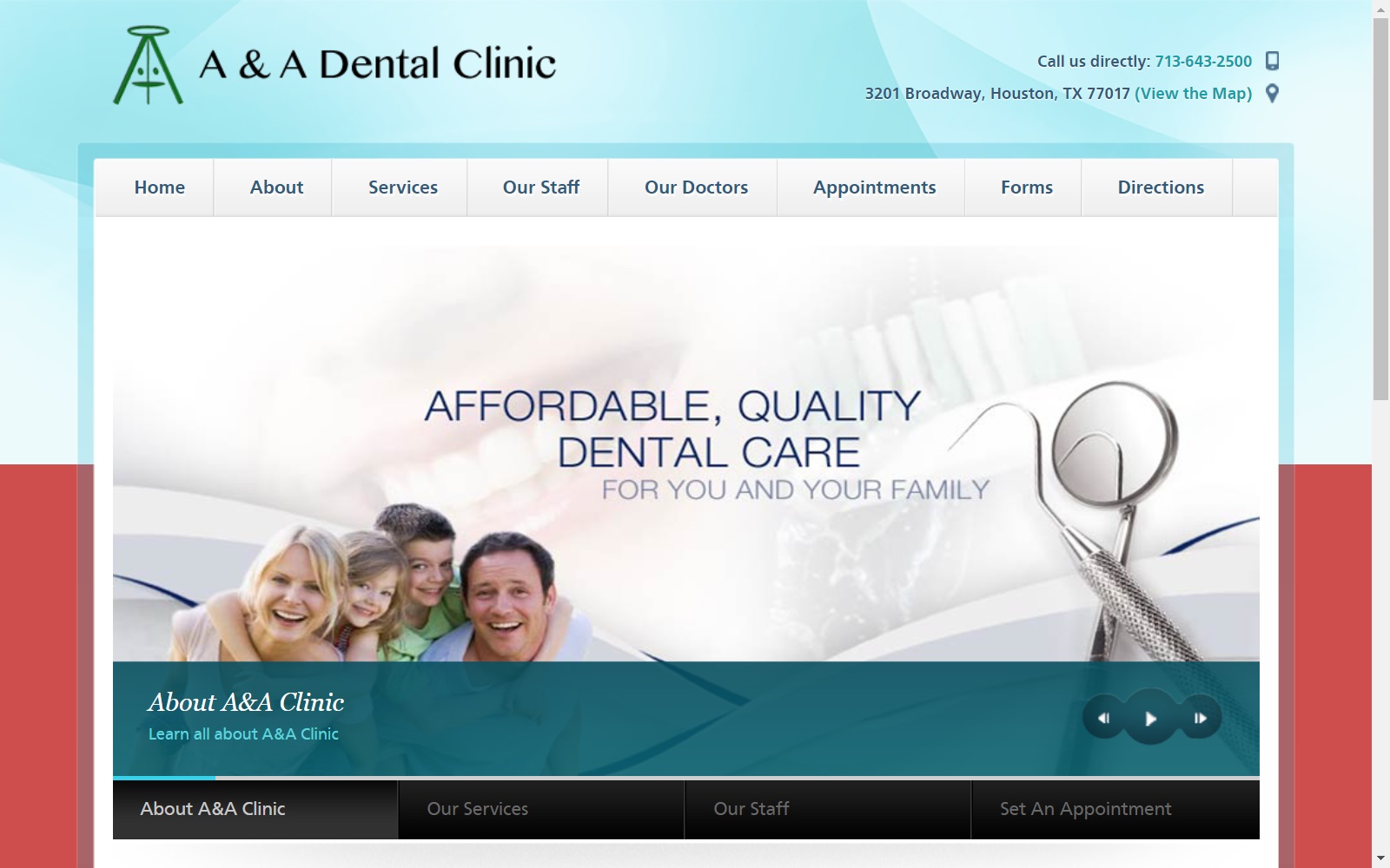 aadentalclinic.com screenshot