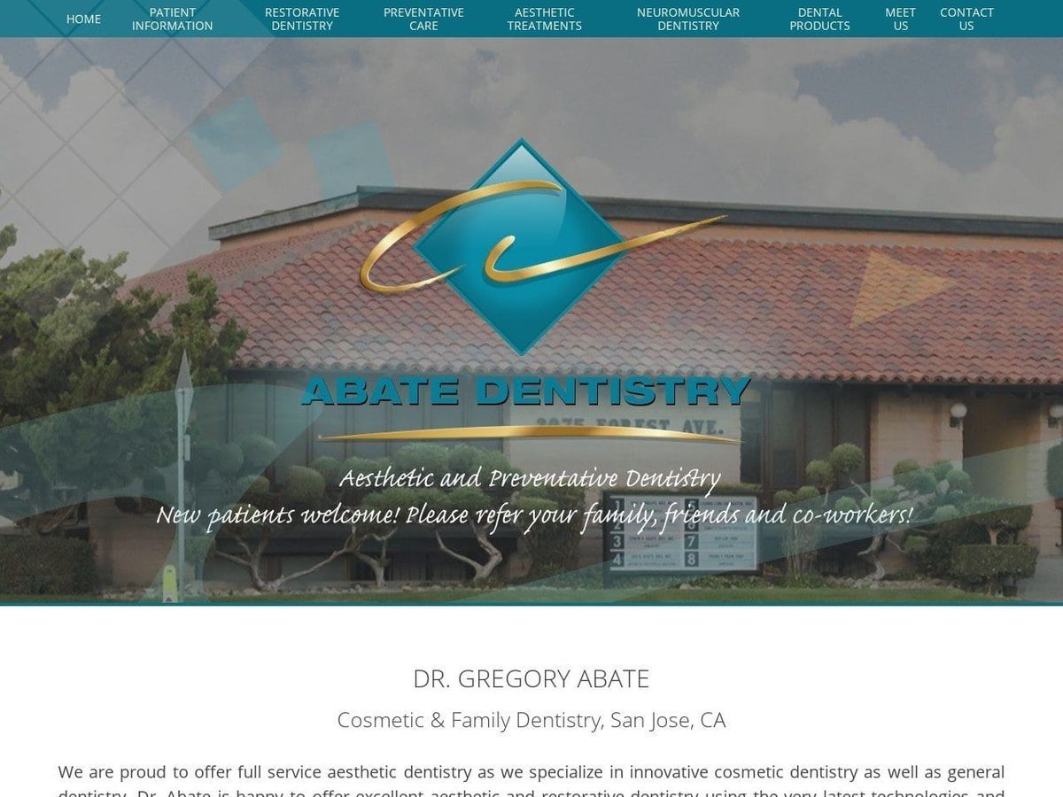 Abate Dentistry Website Screenshot from abatedentistry.com