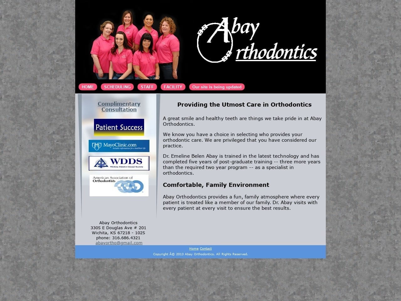 Dr. Emeline B. Abay DMD Website Screenshot from abayortho.com