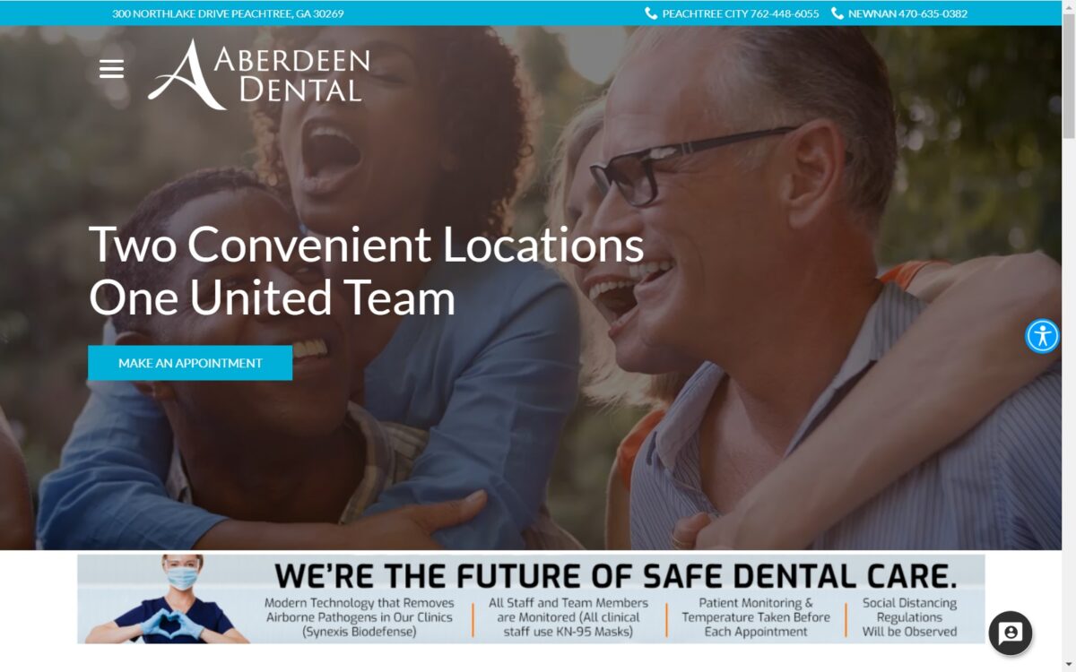 aberdeendentalgroup.com screenshot