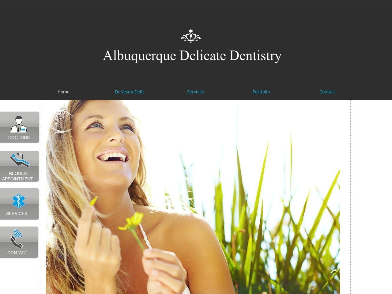 Albuquerque Delicate Dentistry Delic Vesna DDS Website Screenshot from abqdd.net