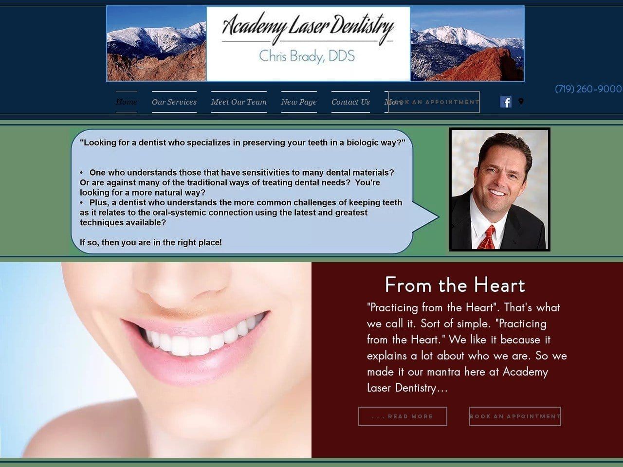 Academy Laser Dentist Website Screenshot from academylaserdentist.com