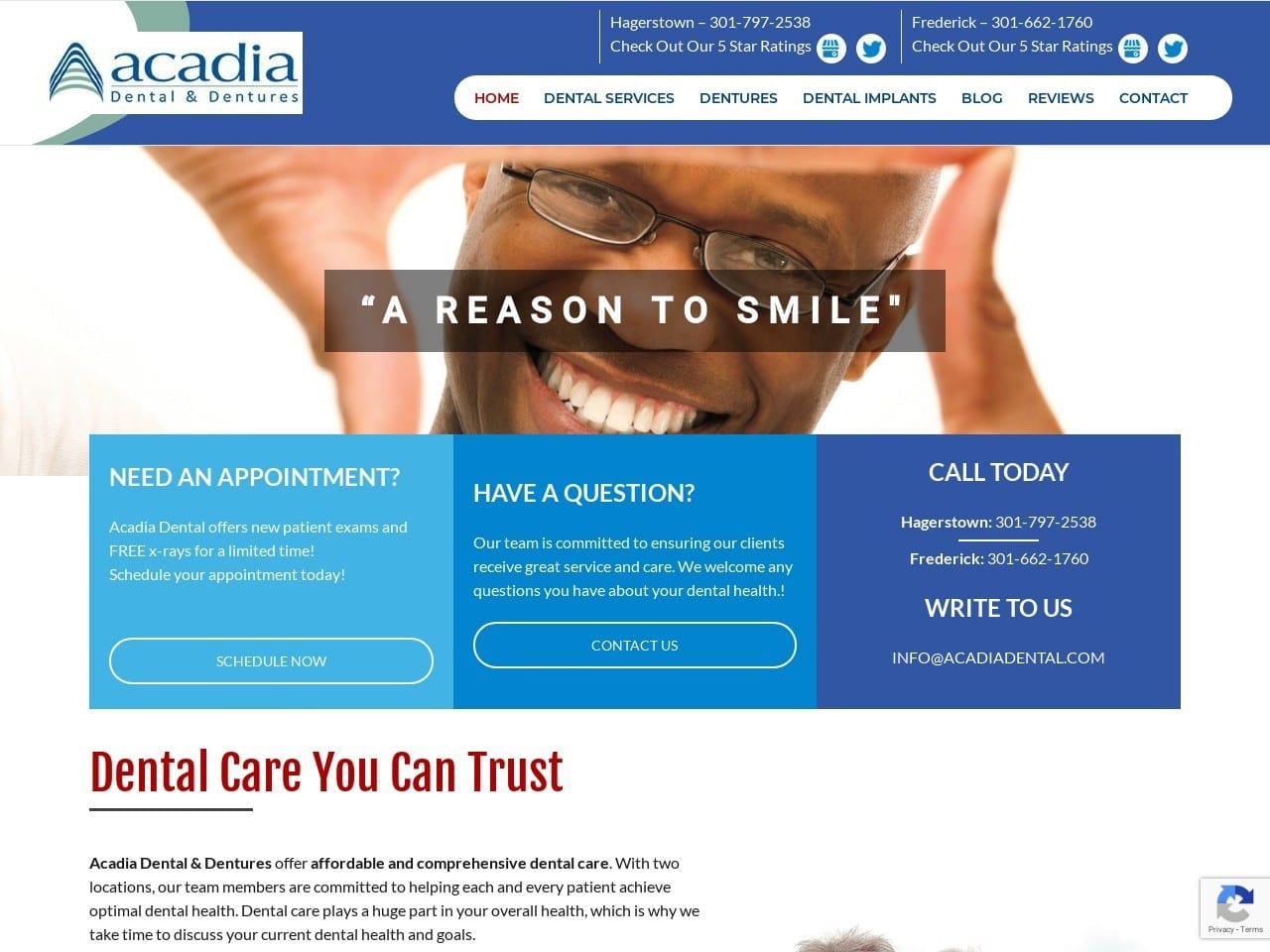 Baqai S DDS Website Screenshot from acadiadental.com