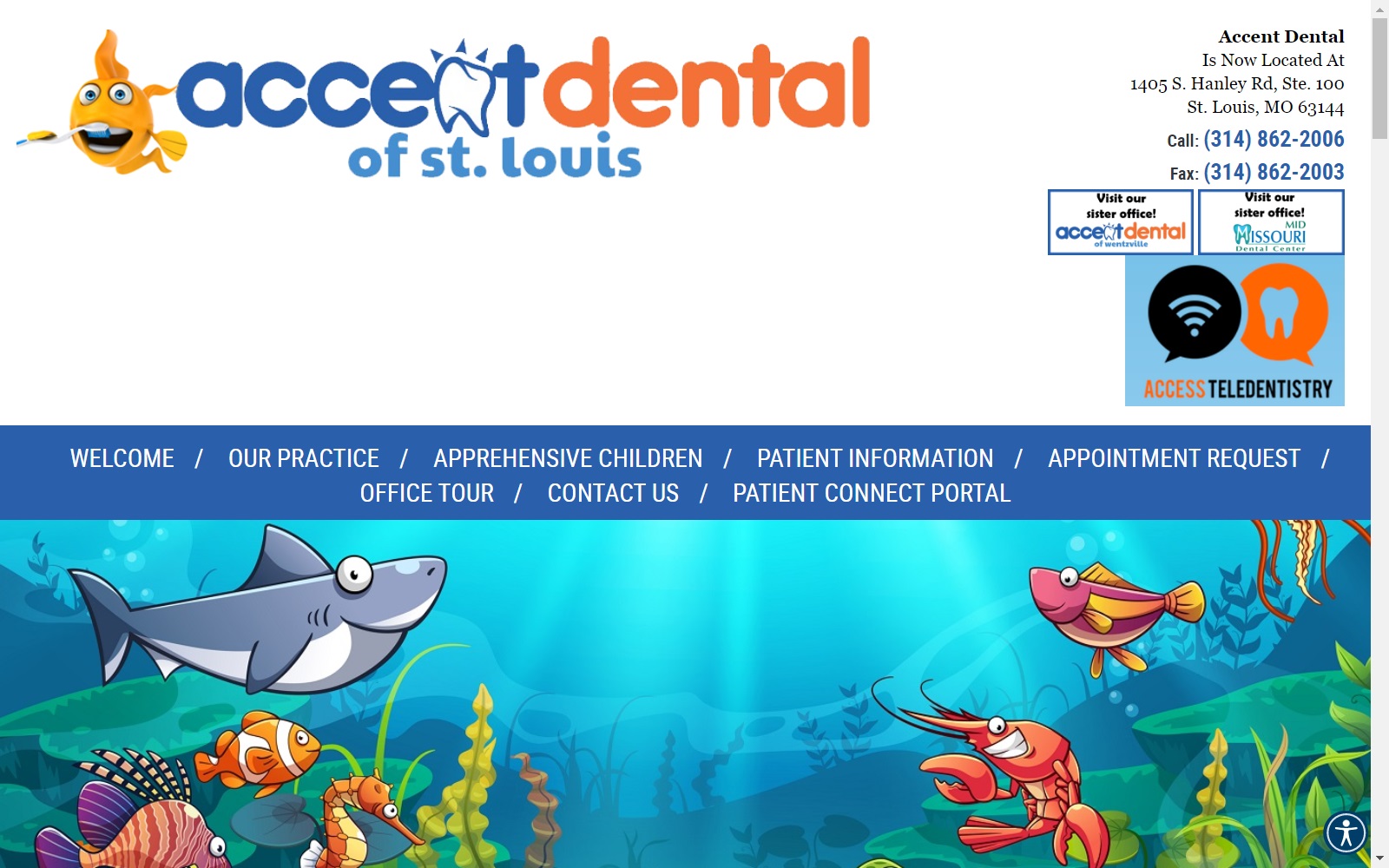 accentdentalstl.com screenshot