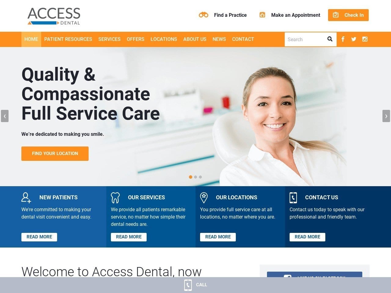 Access Dental Center Beddawi Yarah DDS Website Screenshot from accessdental.com