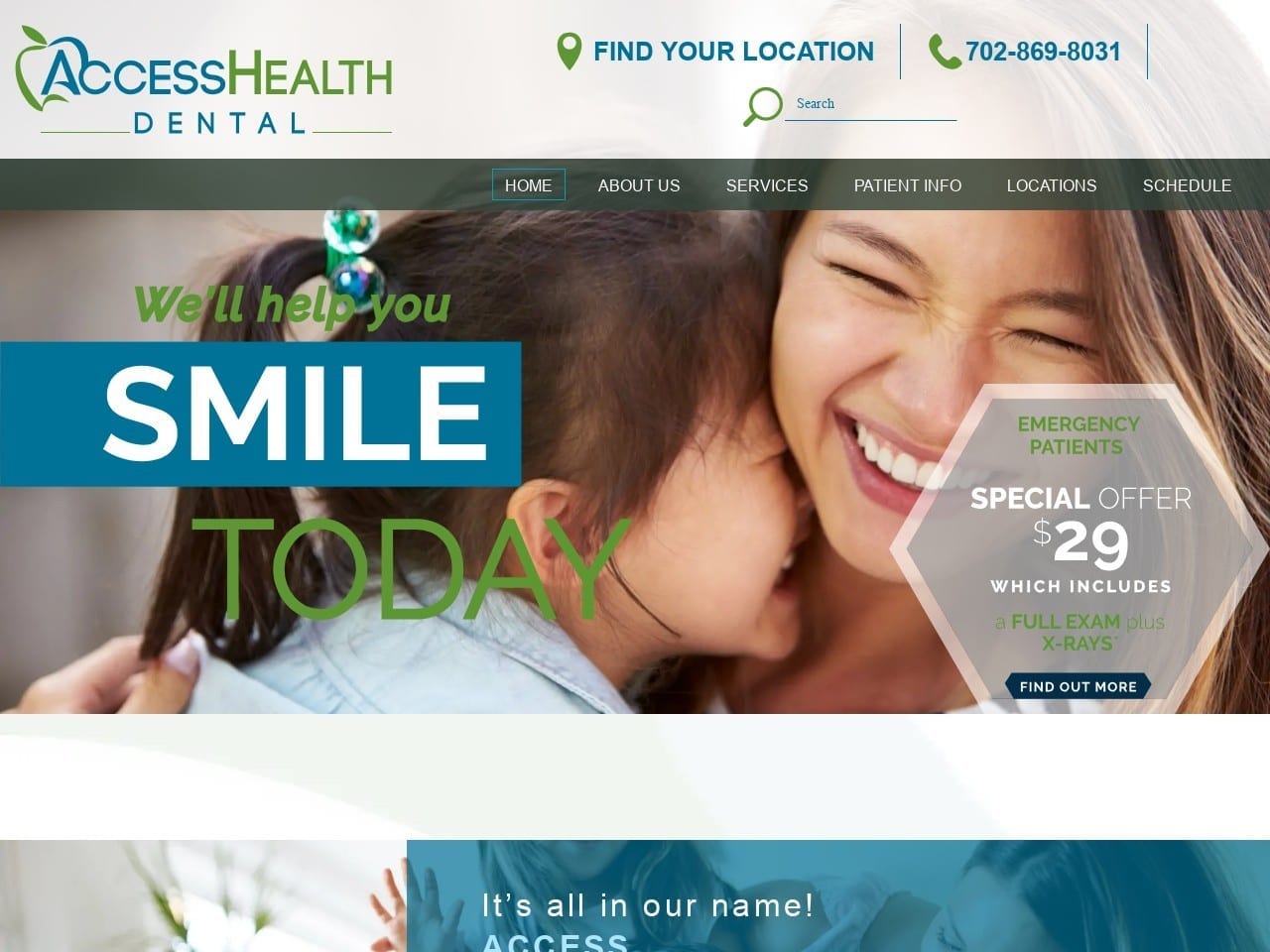 Access Health Dental Website Screenshot from accesshealthdental.com