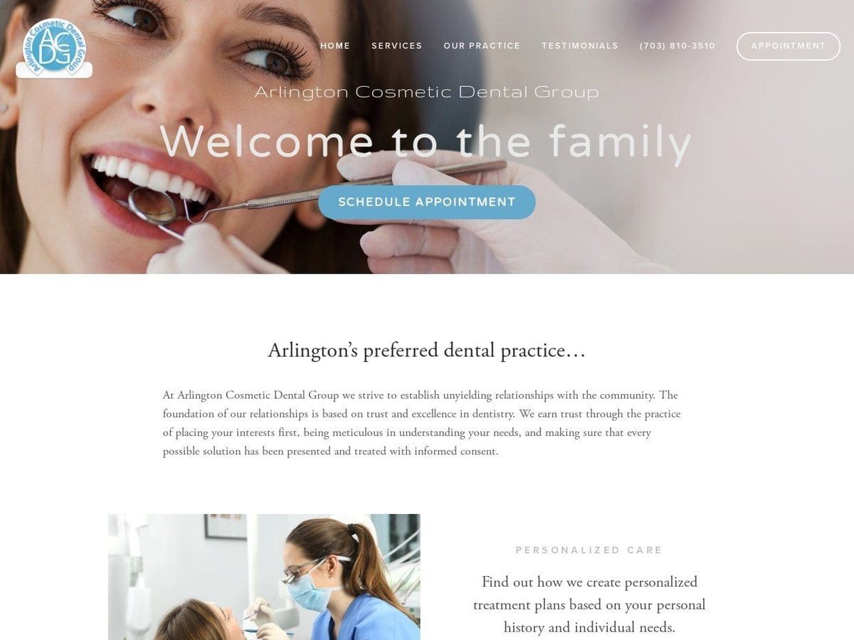 Dr. Joanne M. Kim Chun DDS Website Screenshot from acdgdental.com