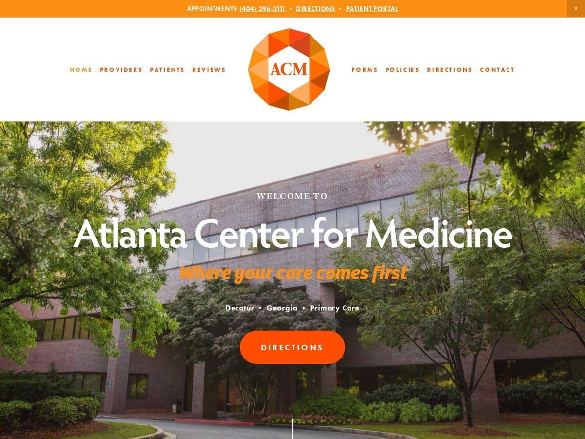 Atlanta Center for Medicine Website Screenshot from acmdocs.com