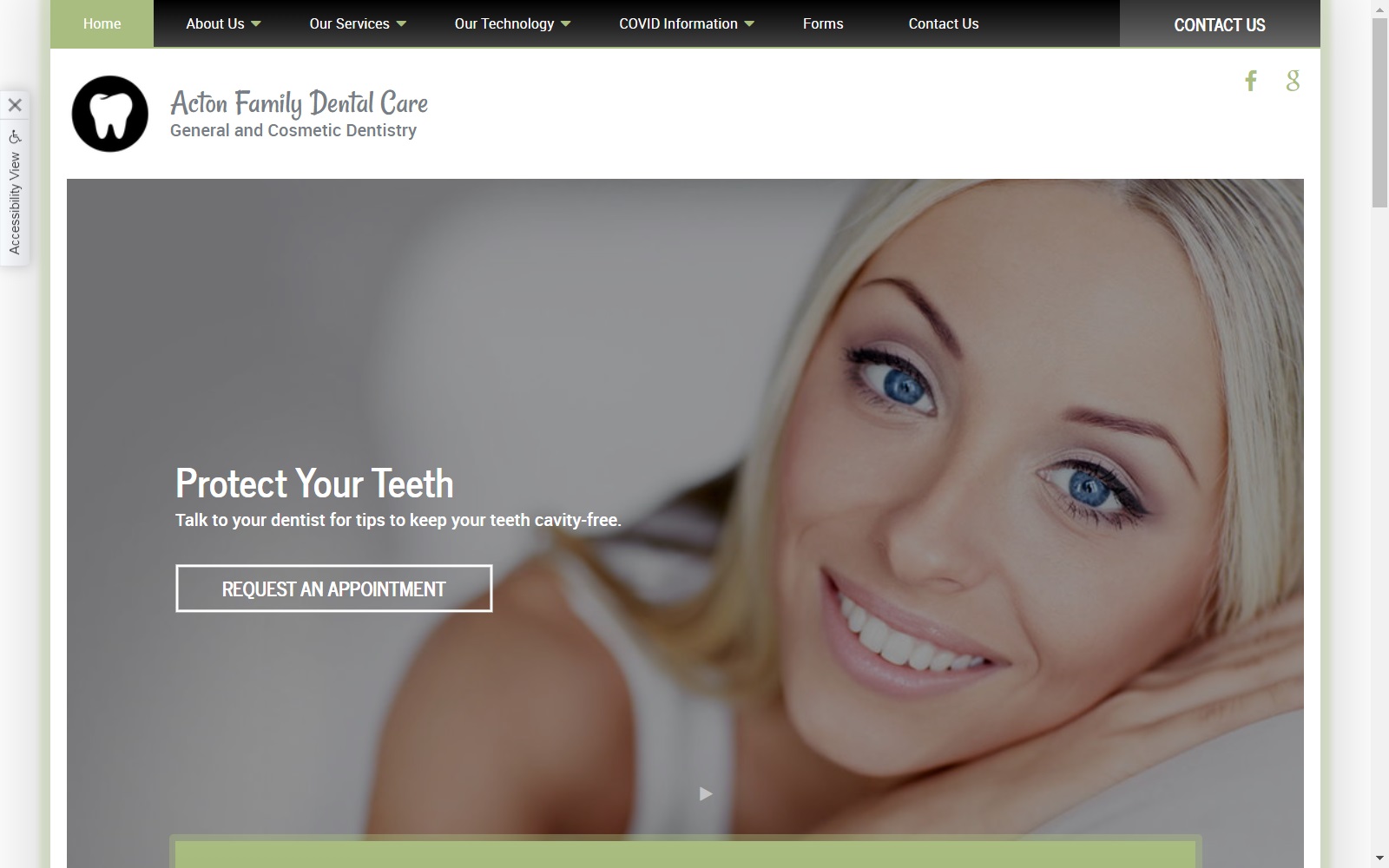 actonfamilydentalcare.com screenshot