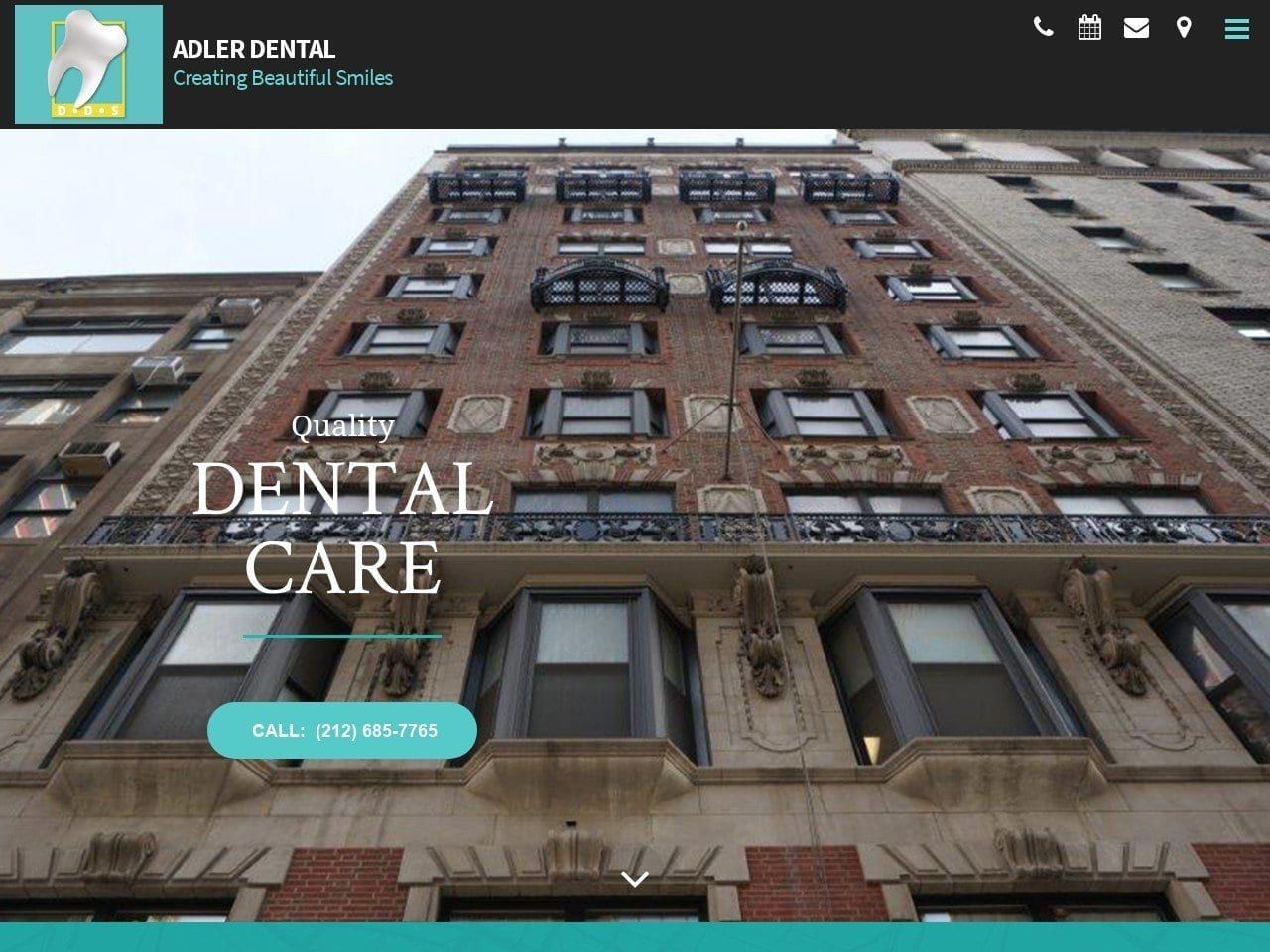 Adler Dental Pc Website Screenshot from adlerdental.com