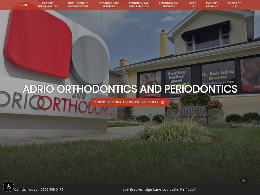 Adrio Website Screenshot from adrio-ortho.com