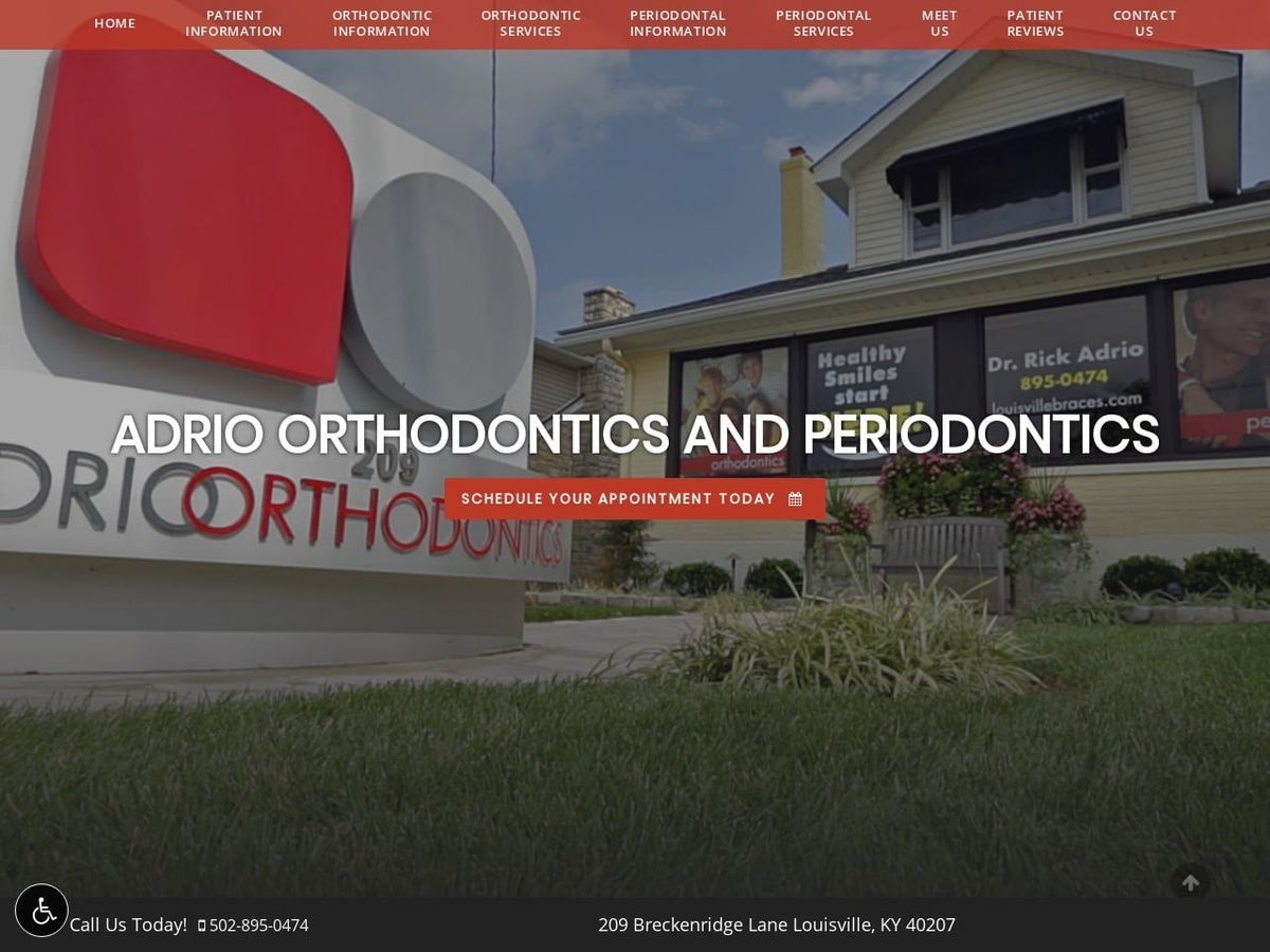 Adrio Website Screenshot from adrio-ortho.com
