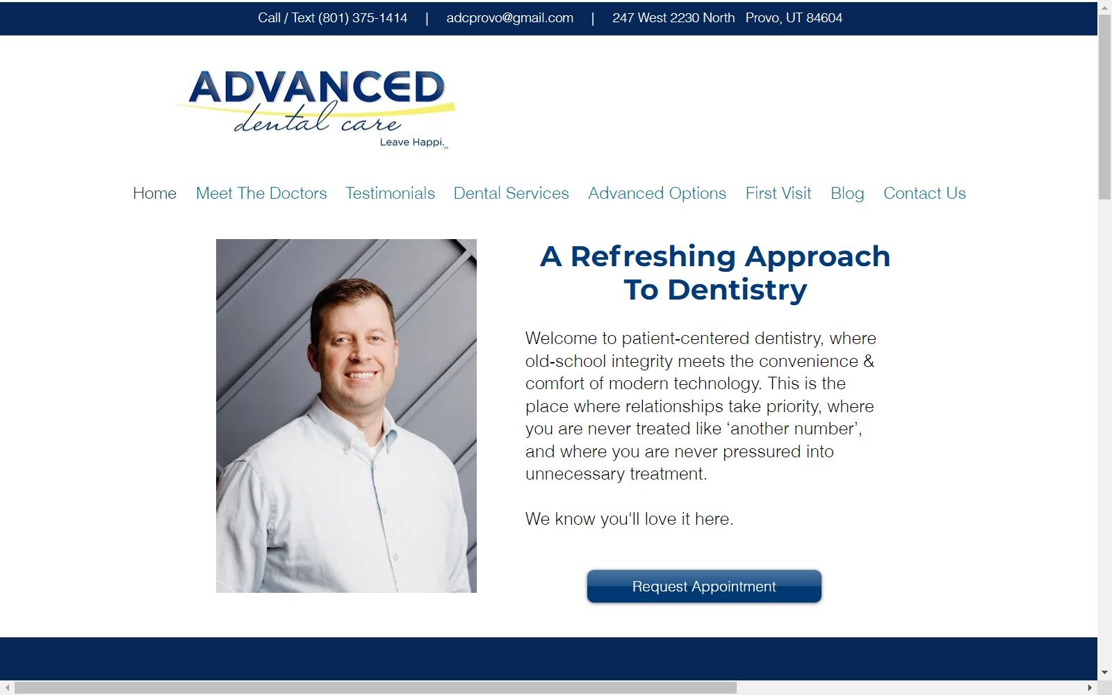 advanced-dentalcare.com screenshot