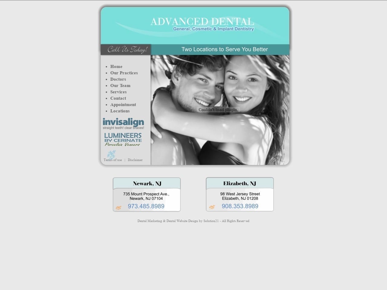 Advance Dental Website Screenshot from advanceddentalnj.com