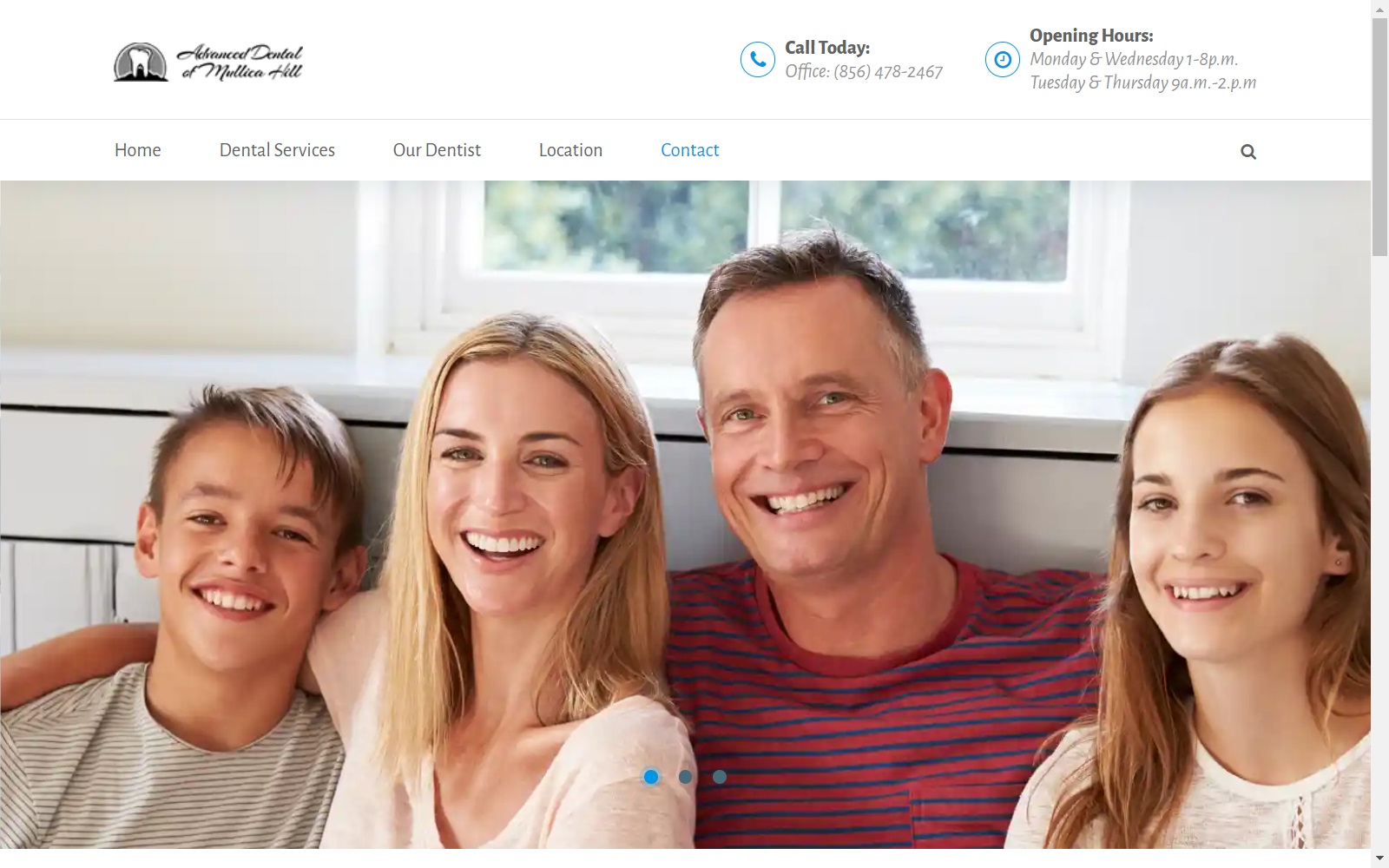 advanceddentalofmullicahill.com screenshot