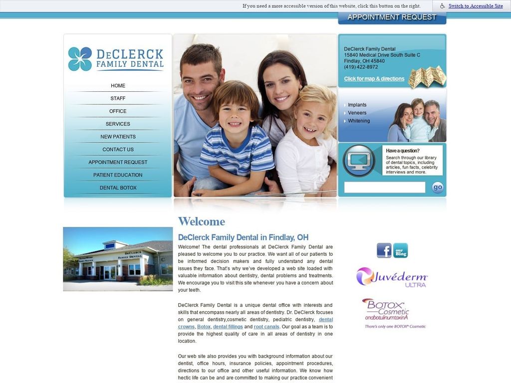 Advanced Dental Associates Website Screenshot from advanceddentaloh.com